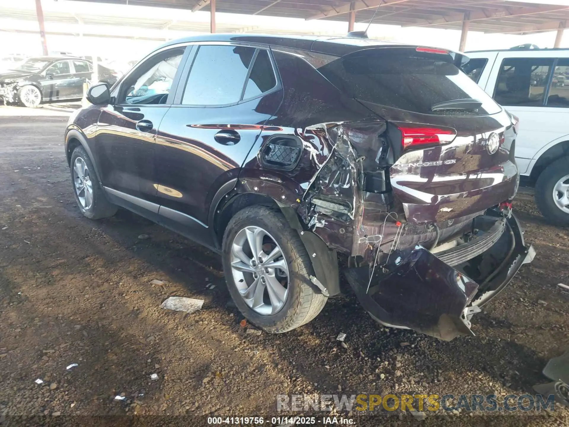 3 fotografías del automóvil dañado KL4MMBS26MB138310 BUICK ENCORE GX 2021