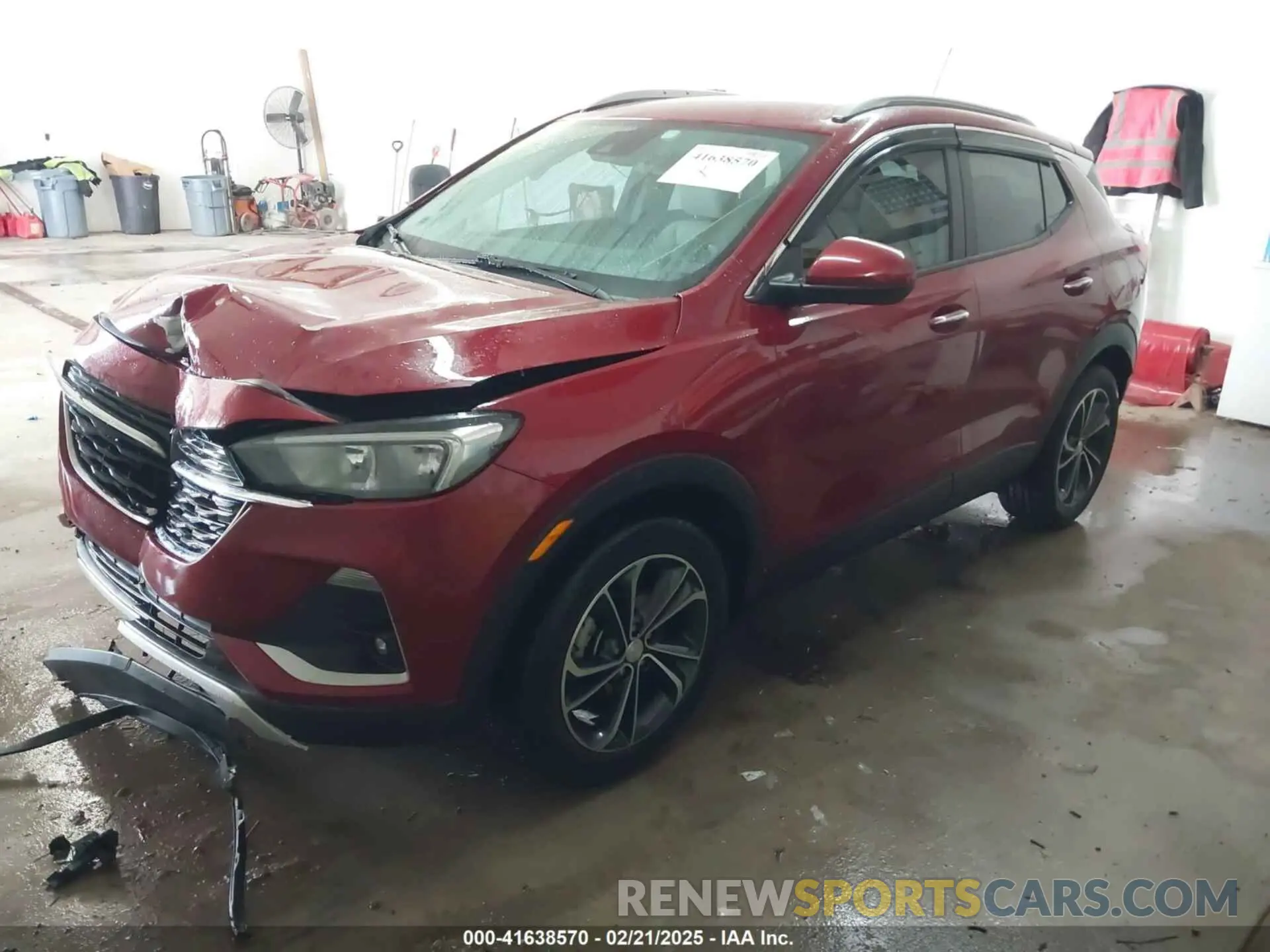 2 fotografías del automóvil dañado KL4MMDS29MB136448 BUICK ENCORE GX 2021