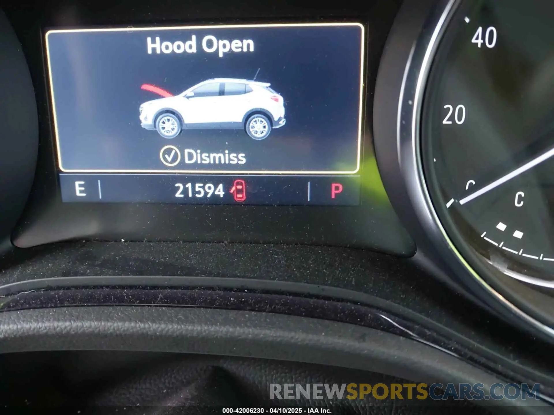 15 fotografías del automóvil dañado KL4MMDS2XMB073540 BUICK ENCORE GX 2021