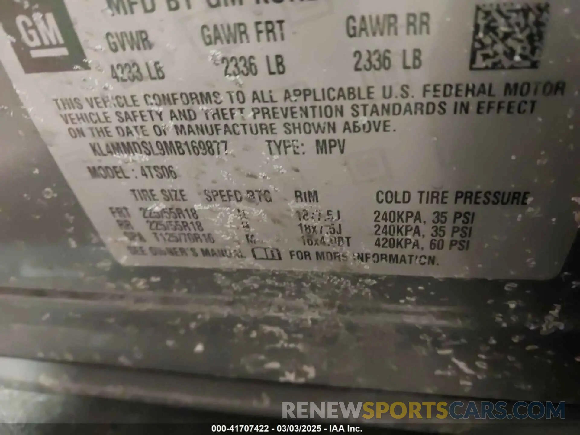 9 fotografías del automóvil dañado KL4MMDSL9MB169877 BUICK ENCORE GX 2021