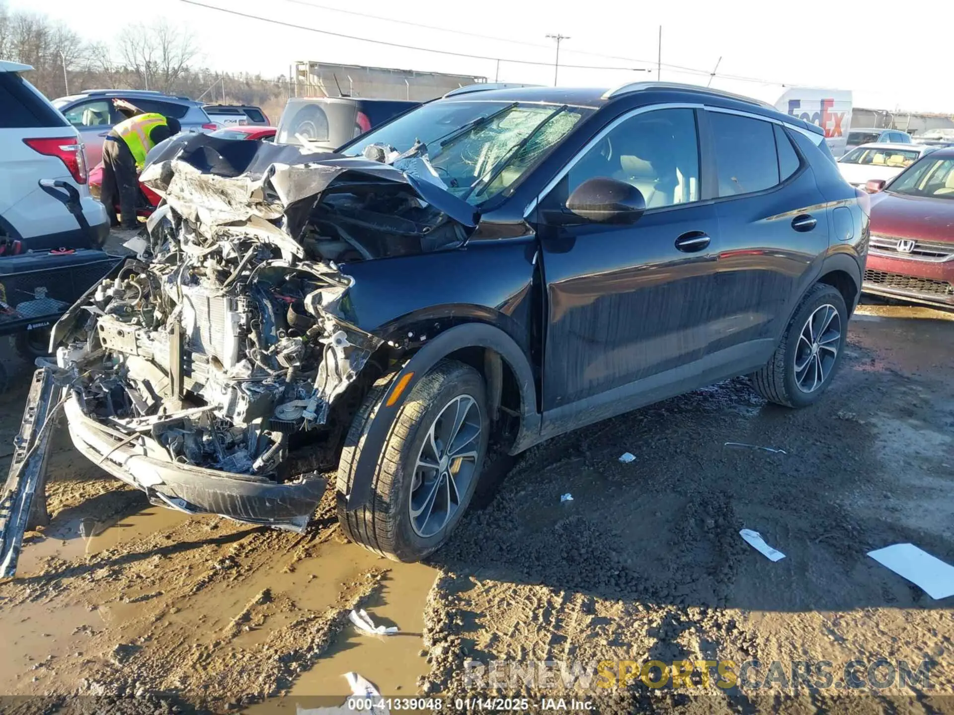 2 fotografías del automóvil dañado KL4MMESLXMB108110 BUICK ENCORE GX 2021
