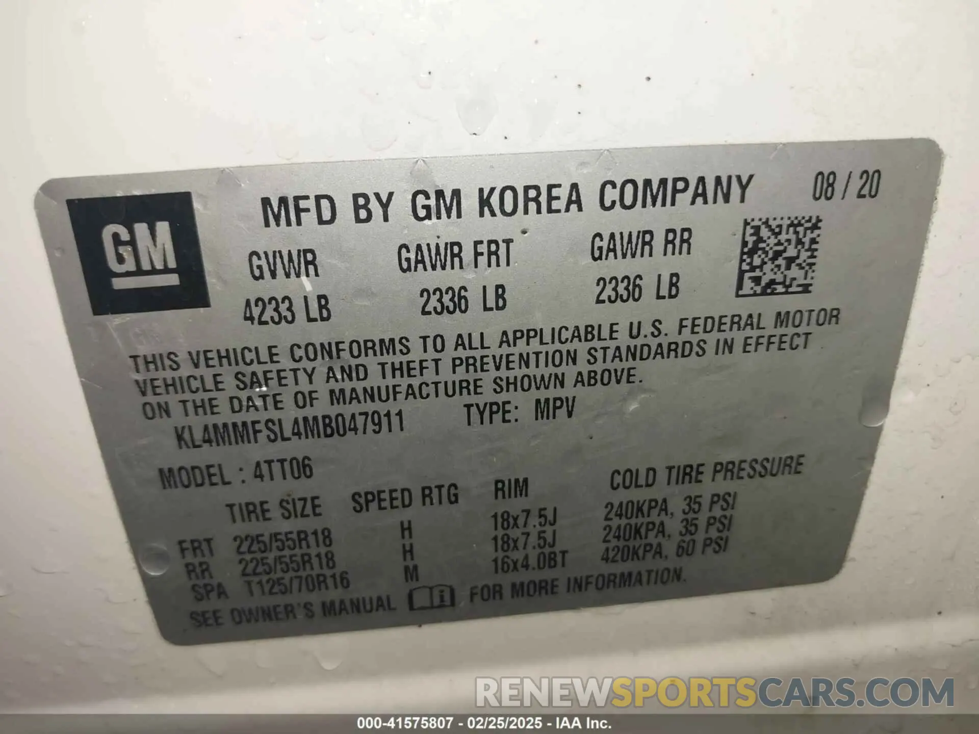 9 fotografías del automóvil dañado KL4MMFSL4MB047911 BUICK ENCORE GX 2021