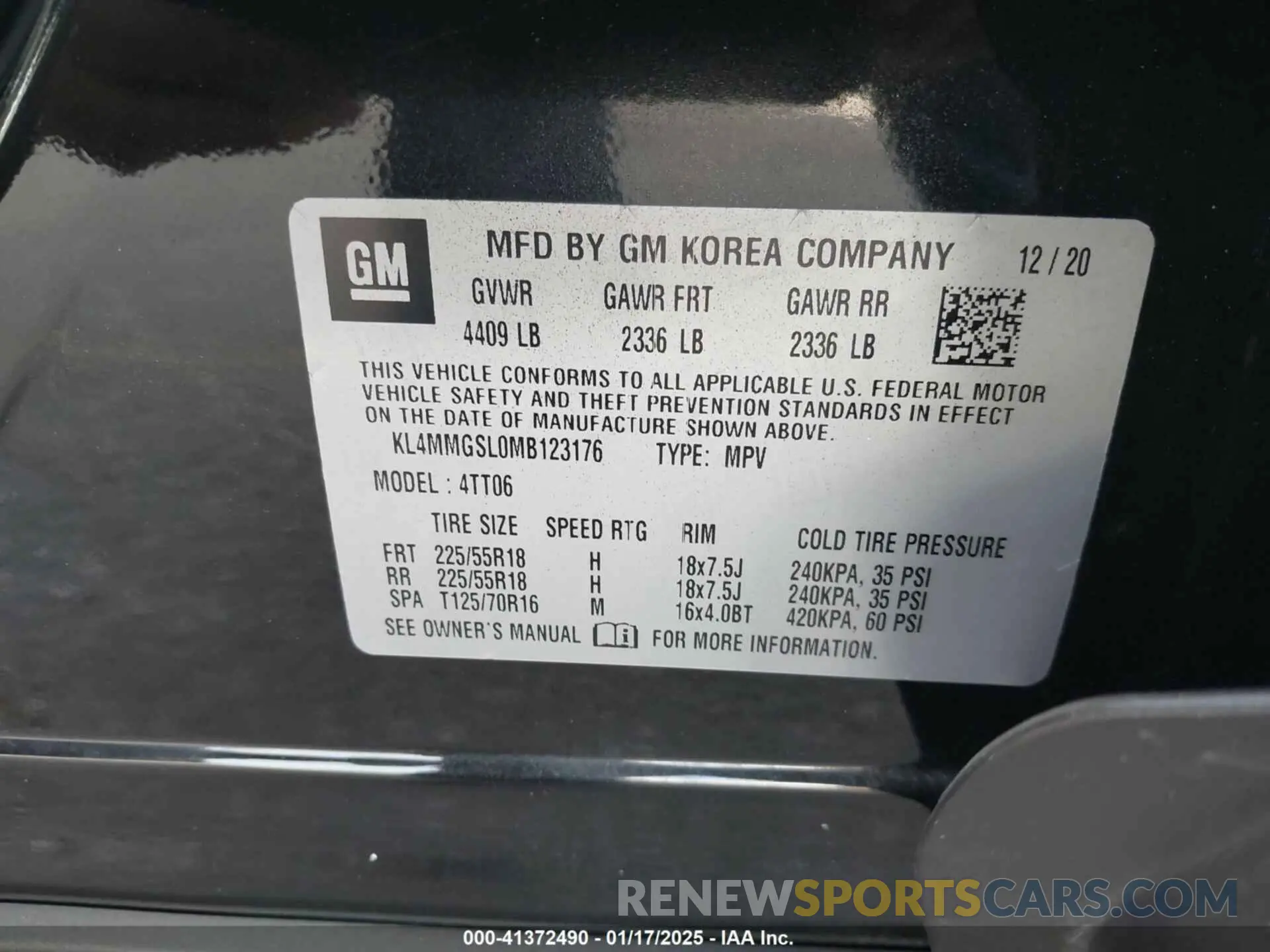 9 fotografías del automóvil dañado KL4MMGSL0MB123176 BUICK ENCORE GX 2021