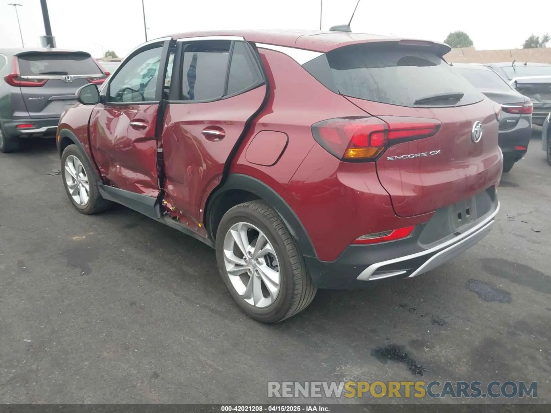 3 fotografías del automóvil dañado KL4MMBS25NB118096 BUICK ENCORE GX 2022