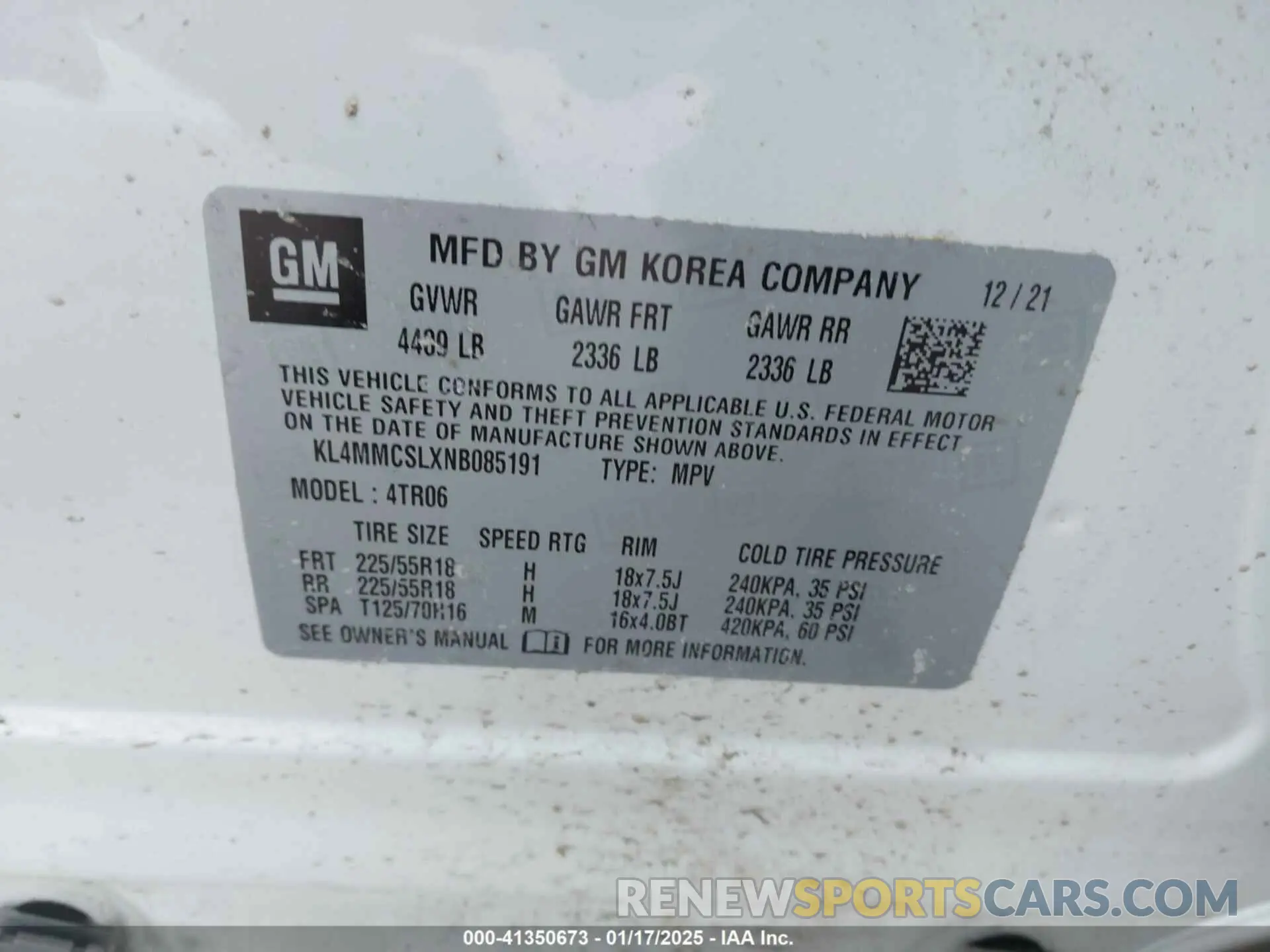 9 fotografías del automóvil dañado KL4MMCSLXNB085191 BUICK ENCORE GX 2022
