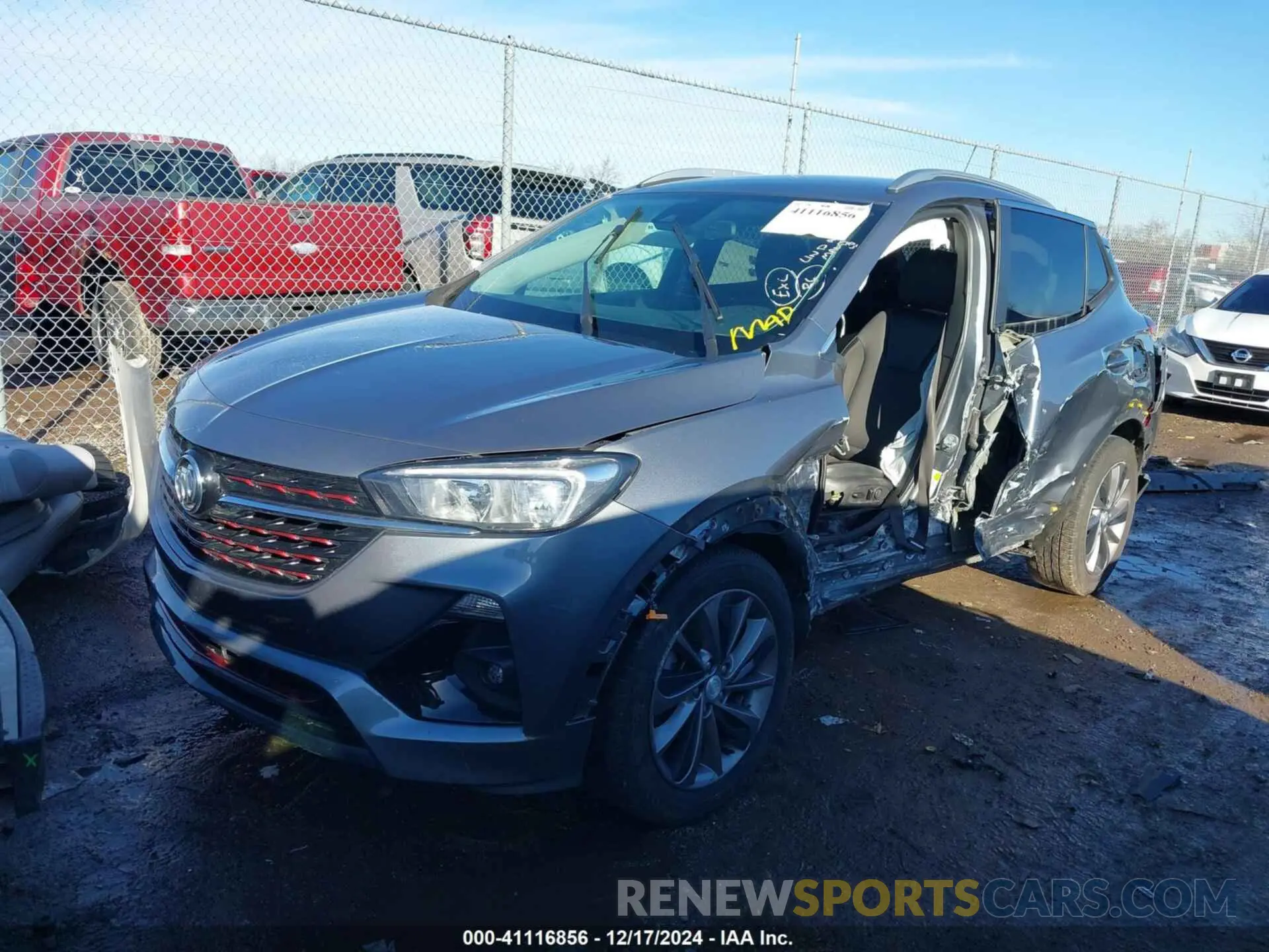 2 fotografías del automóvil dañado KL4MMDSL2NB073459 BUICK ENCORE GX 2022