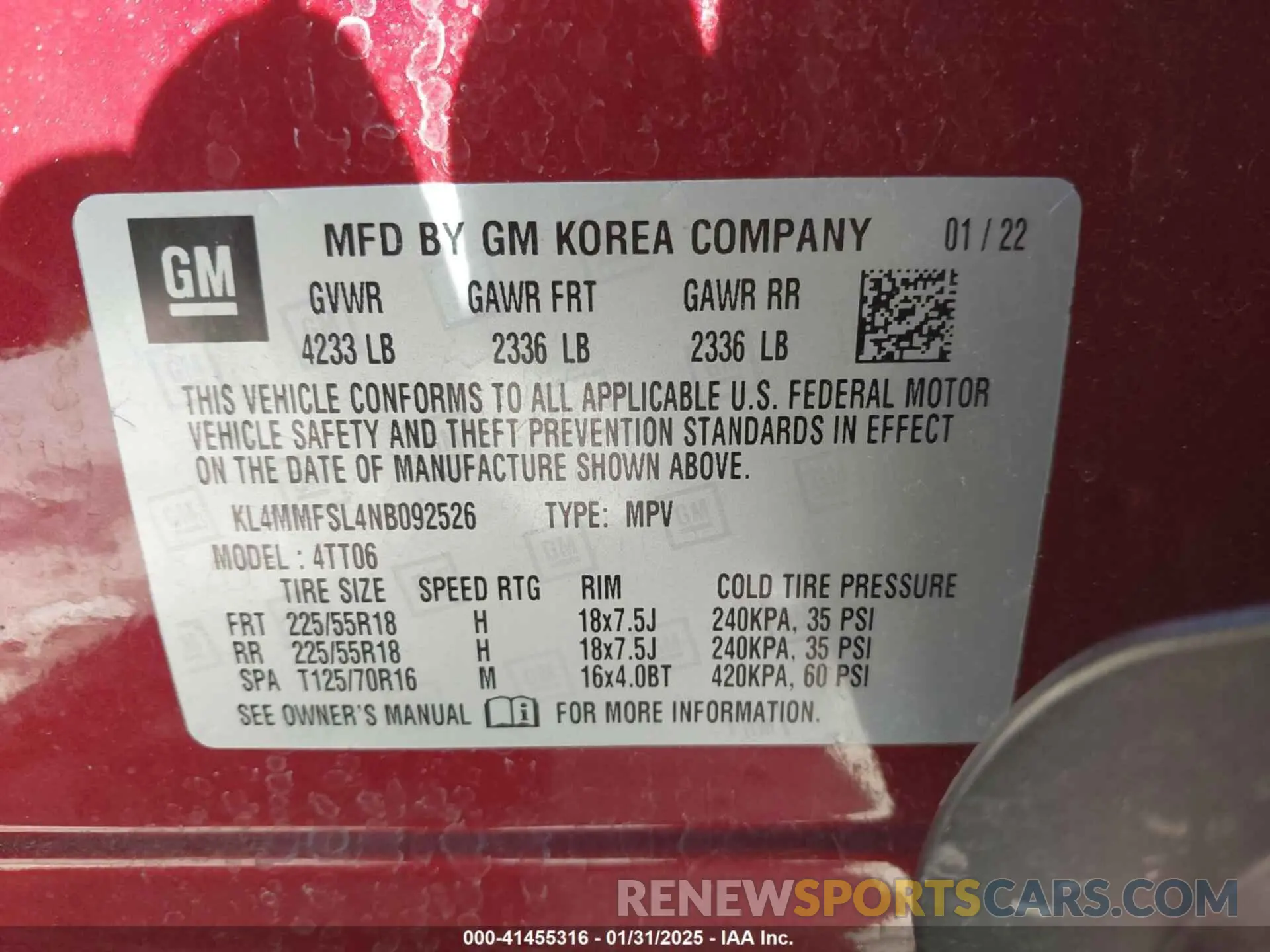 9 fotografías del automóvil dañado KL4MMFSL4NB092526 BUICK ENCORE GX 2022