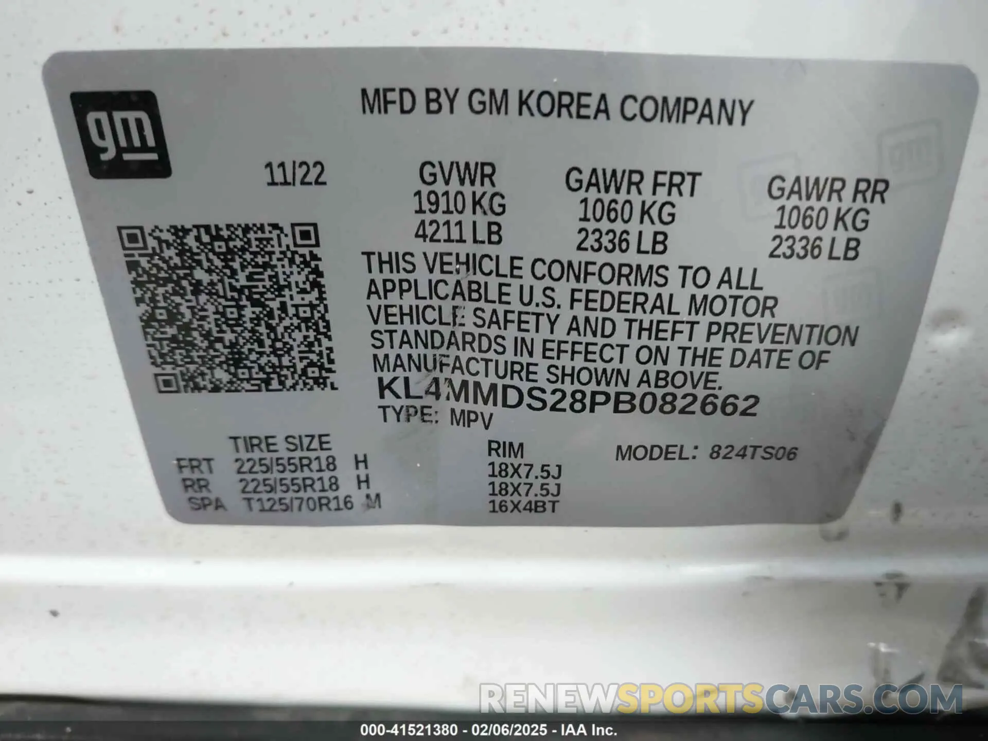 9 fotografías del automóvil dañado KL4MMDS28PB082662 BUICK ENCORE GX 2023