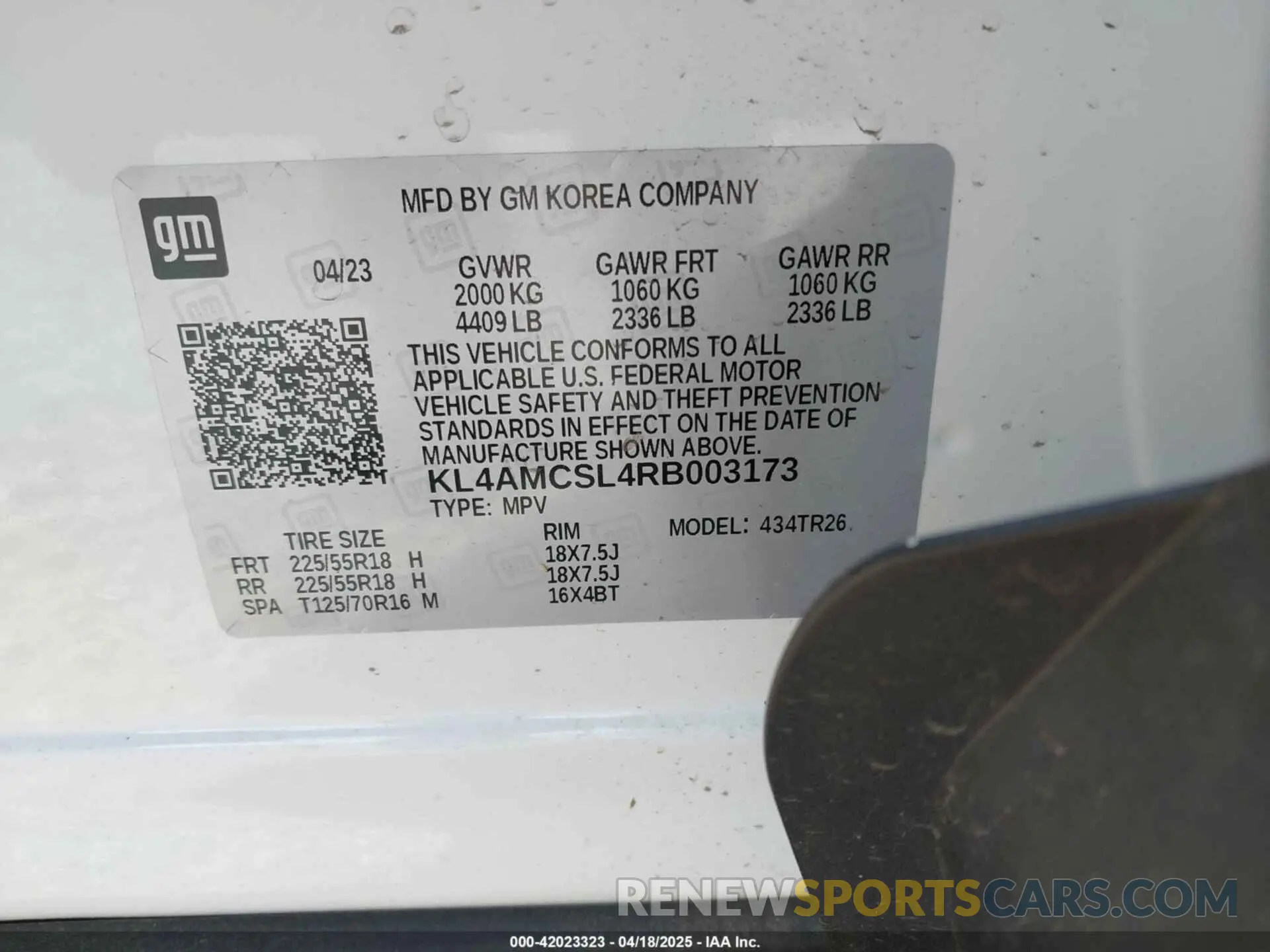 9 fotografías del automóvil dañado KL4AMCSL4RB003173 BUICK ENCORE GX 2024