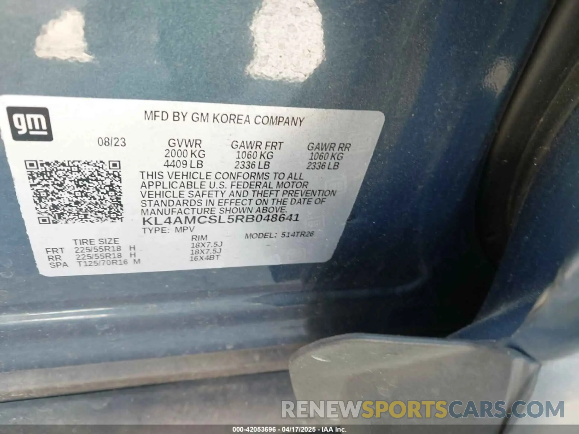 9 fotografías del automóvil dañado KL4AMCSL5RB048641 BUICK ENCORE GX 2024