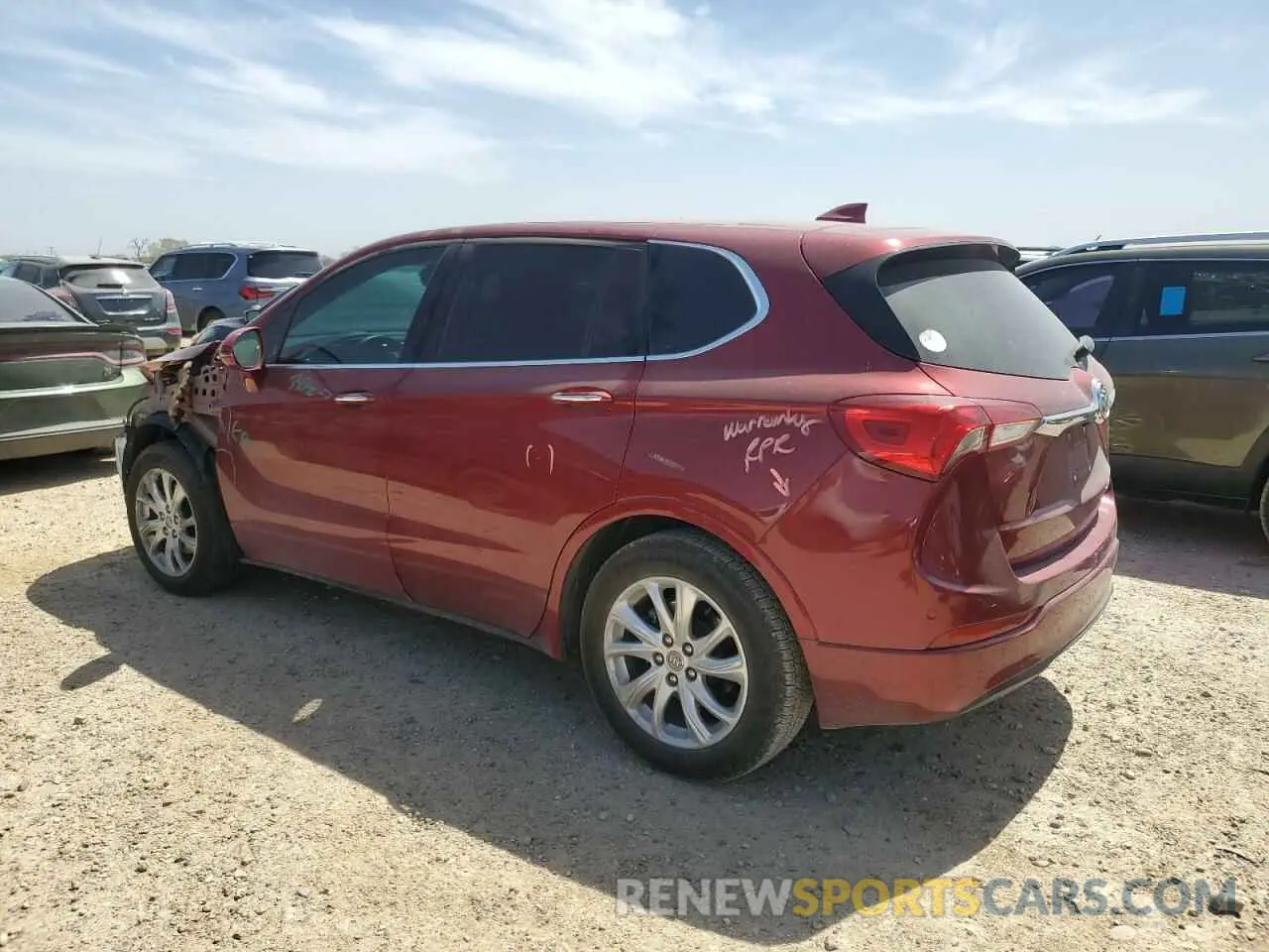 2 fotografías del automóvil dañado LRBFXBSA2LD140361 BUICK ENVISION 2020