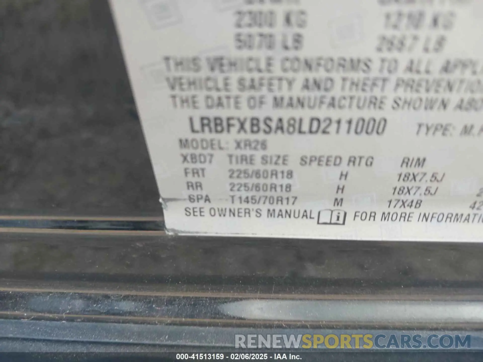 9 fotografías del automóvil dañado LRBFXBSA8LD211000 BUICK ENVISION 2020
