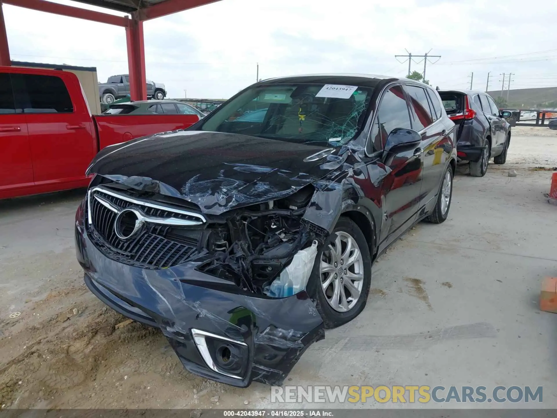 2 fotografías del automóvil dañado LRBFXBSAXLD137742 BUICK ENVISION 2020
