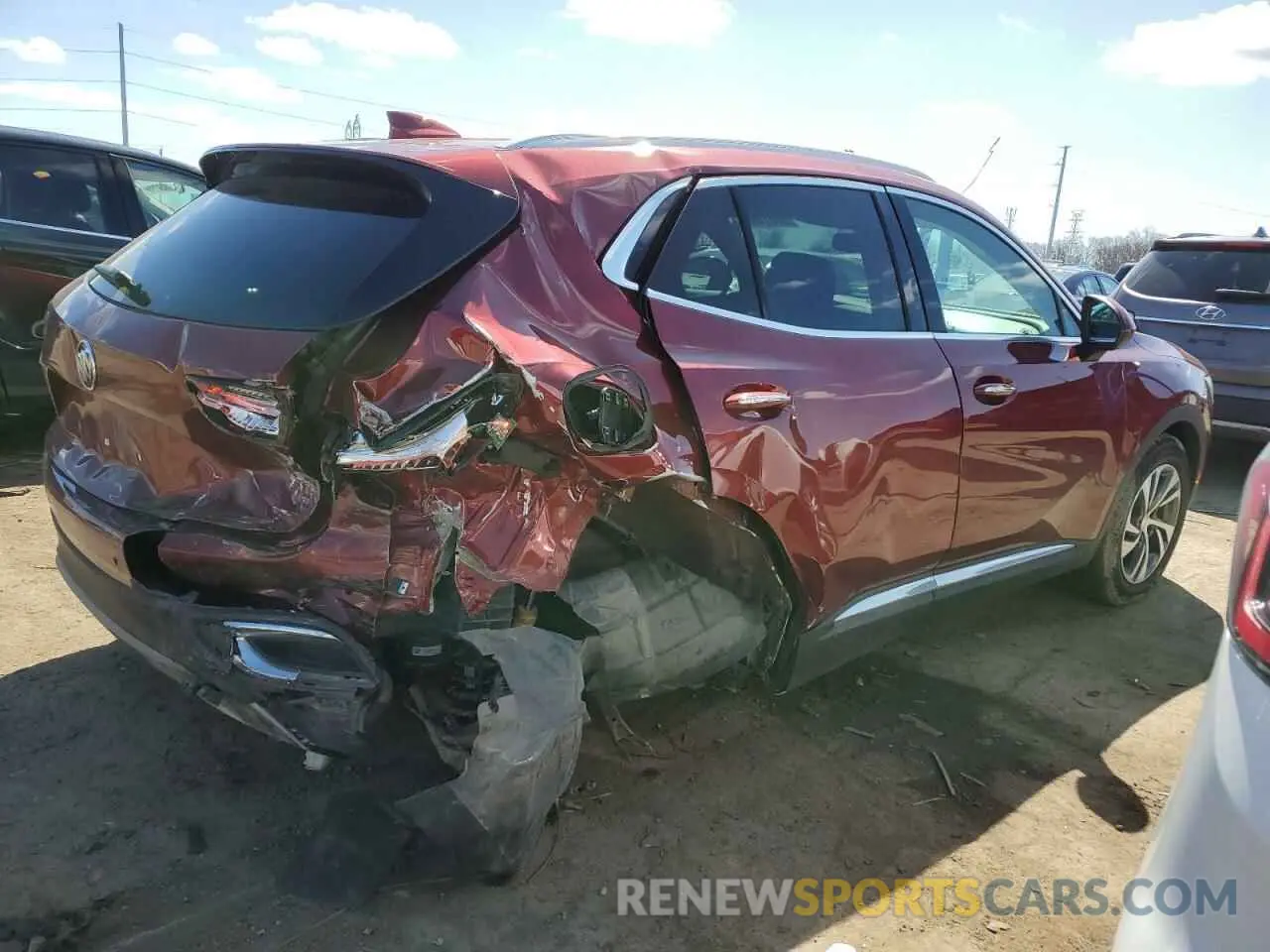 3 fotografías del automóvil dañado LRBFZNR40MD085275 BUICK ENVISION 2021