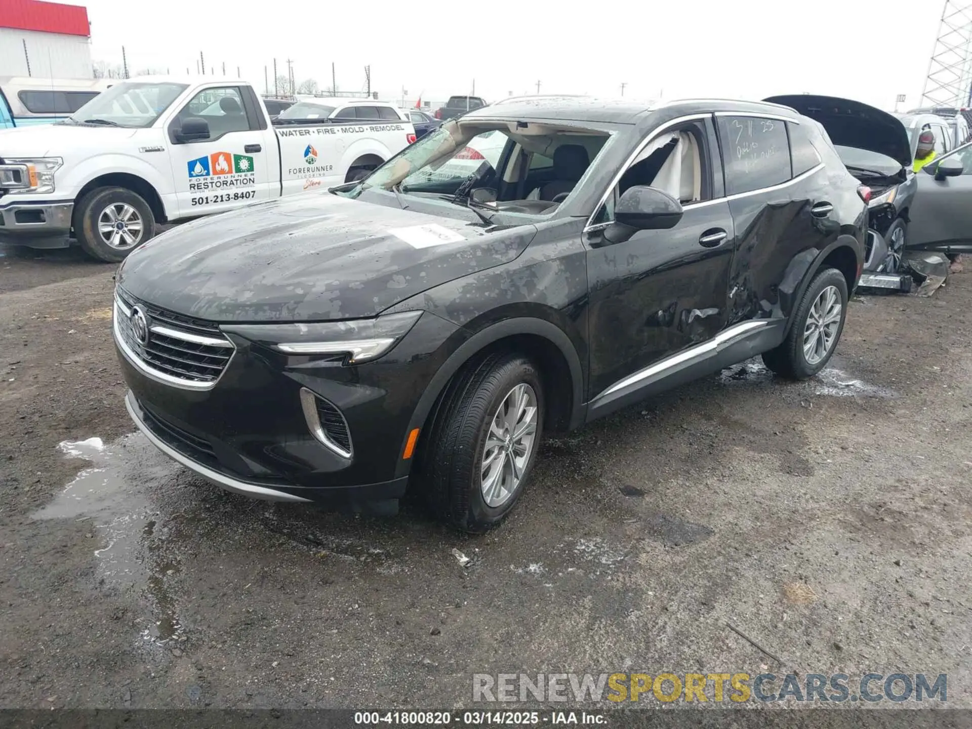 2 fotografías del automóvil dañado LRBAZLR40ND160377 BUICK ENVISION 2022