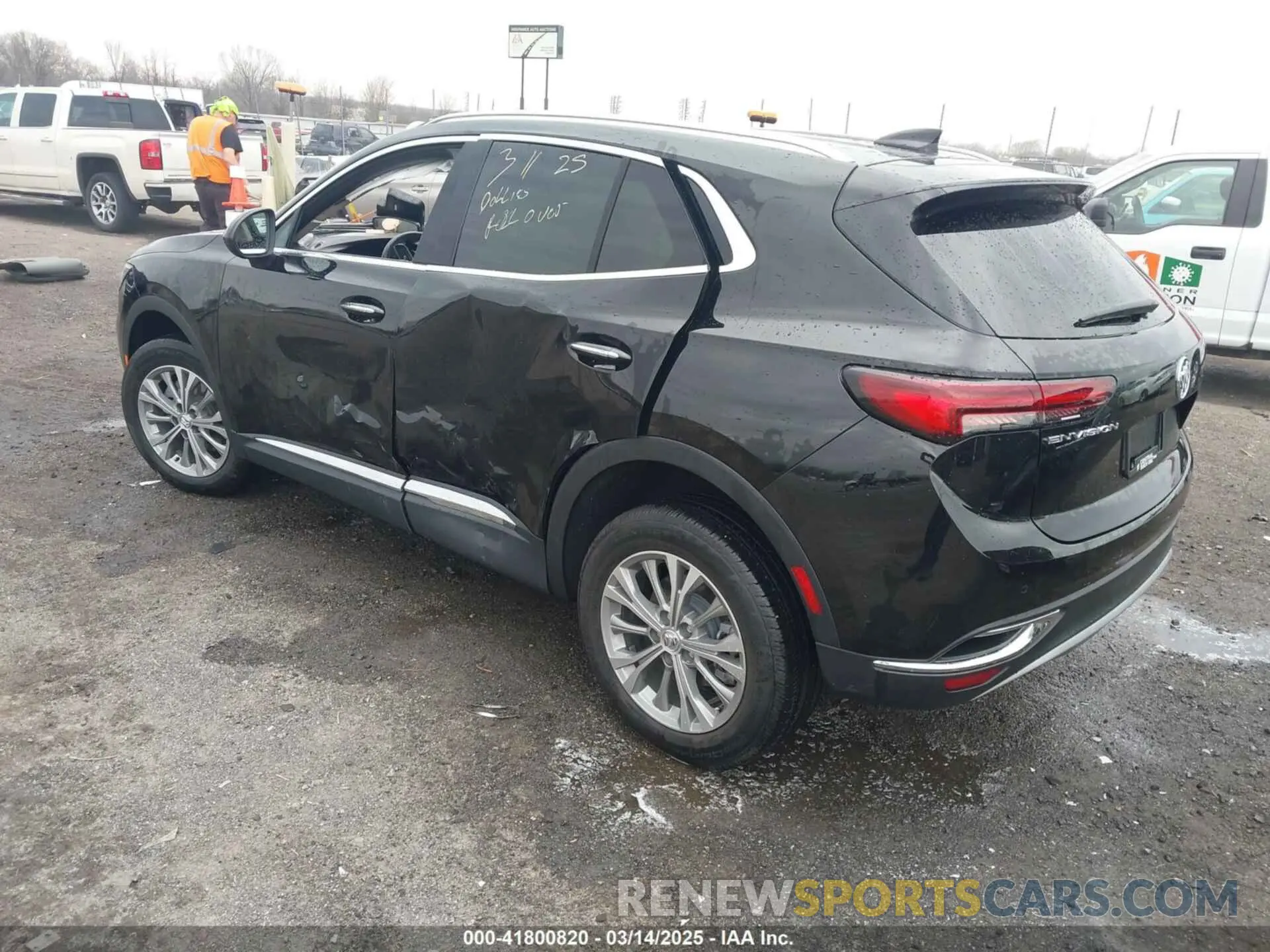3 fotografías del automóvil dañado LRBAZLR40ND160377 BUICK ENVISION 2022