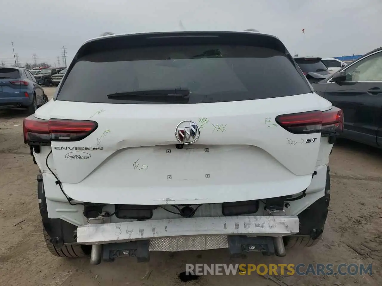 6 fotografías del automóvil dañado LRBAZLR45ND016209 BUICK ENVISION 2022