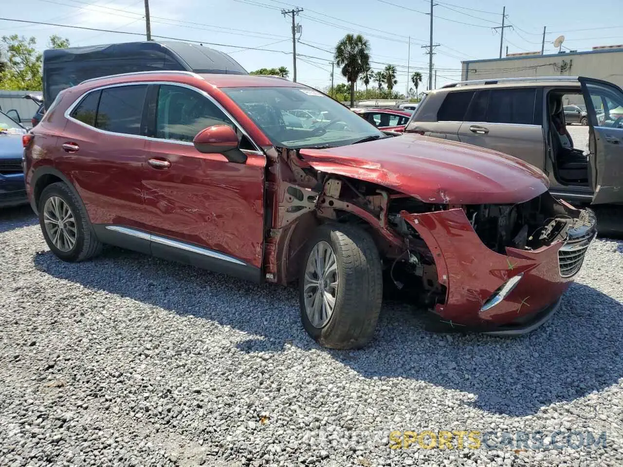 4 fotografías del automóvil dañado LRBAZLR4XPD019237 BUICK ENVISION 2023