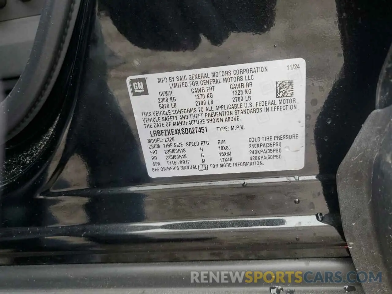 13 fotografías del automóvil dañado LRBFZKE4XSD027451 BUICK ENVISION 2025