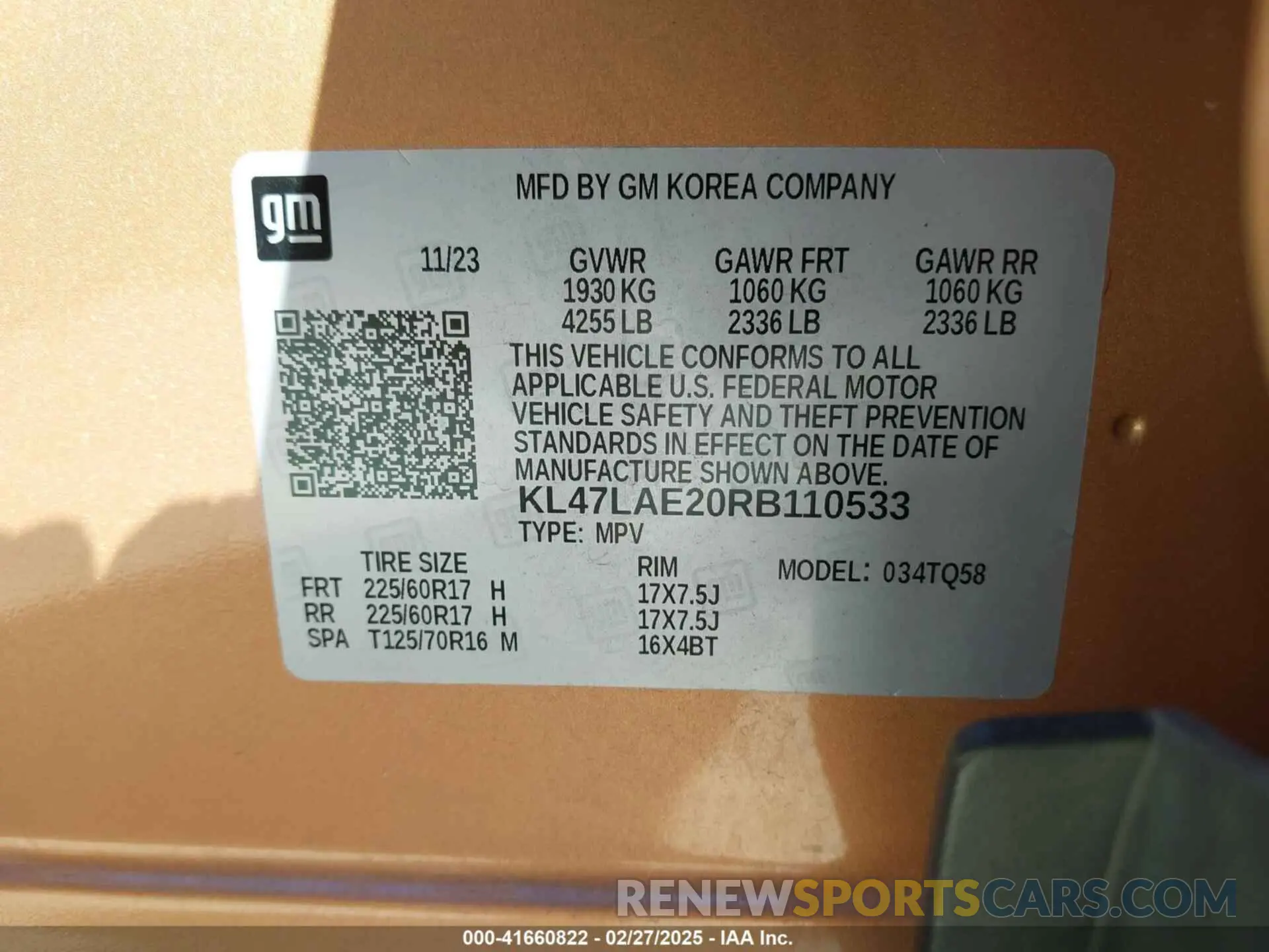 9 fotografías del automóvil dañado KL47LAE20RB110533 BUICK ENVISTA 2024