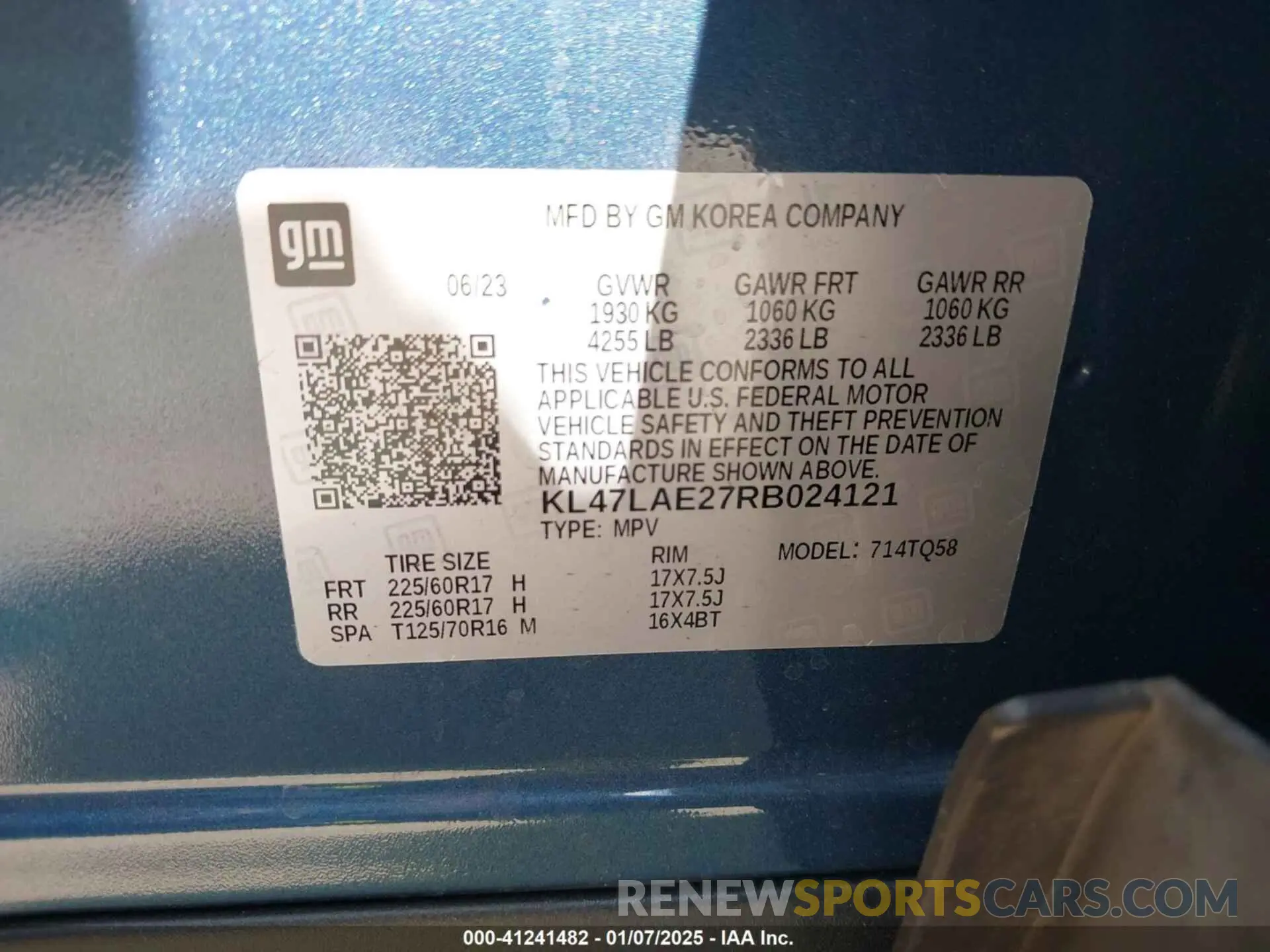 9 fotografías del automóvil dañado KL47LAE27RB024121 BUICK ENVISTA 2024