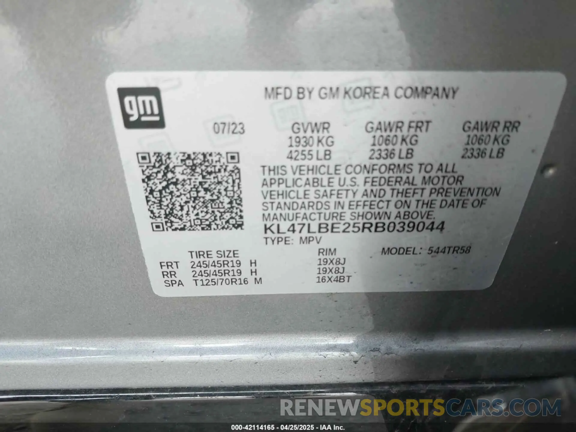 9 fotografías del automóvil dañado KL47LBE25RB039044 BUICK ENVISTA 2024