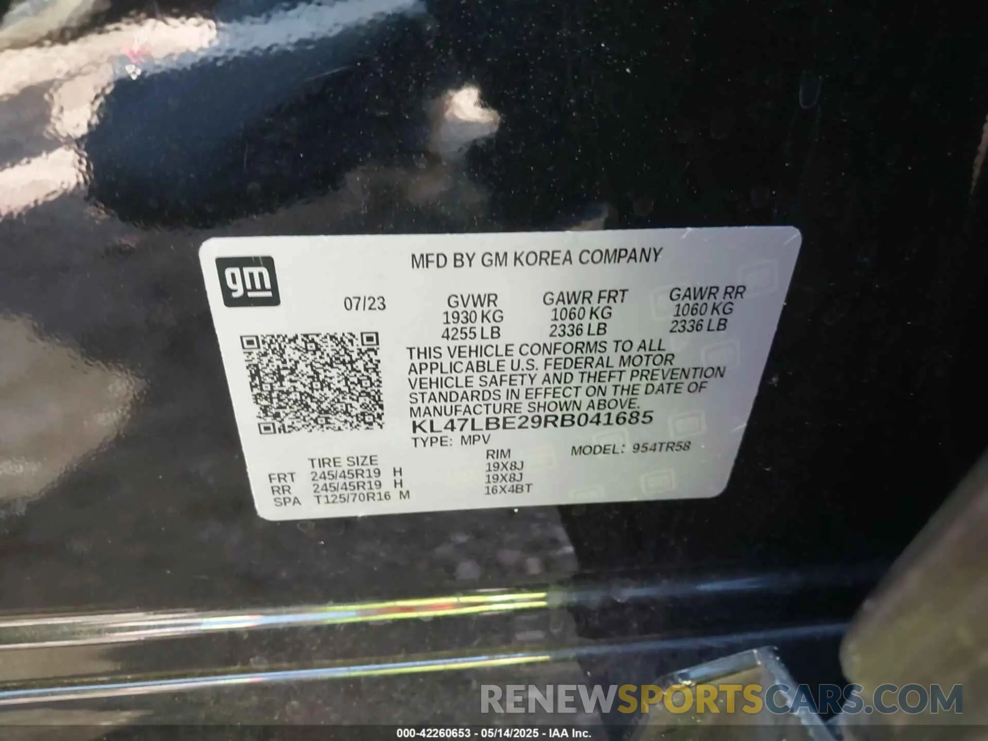 9 fotografías del automóvil dañado KL47LBE29RB041685 BUICK ENVISTA 2024