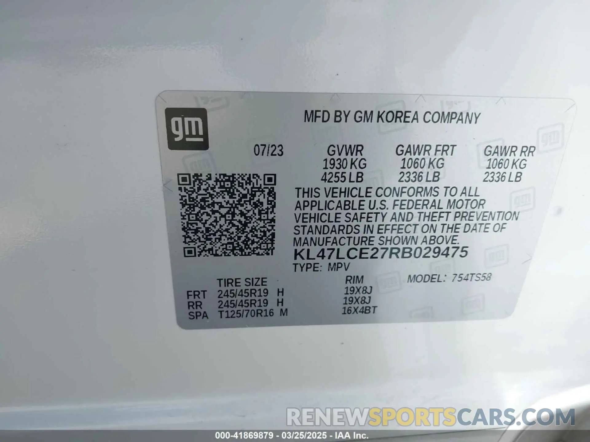 9 fotografías del automóvil dañado KL47LCE27RB029475 BUICK ENVISTA 2024