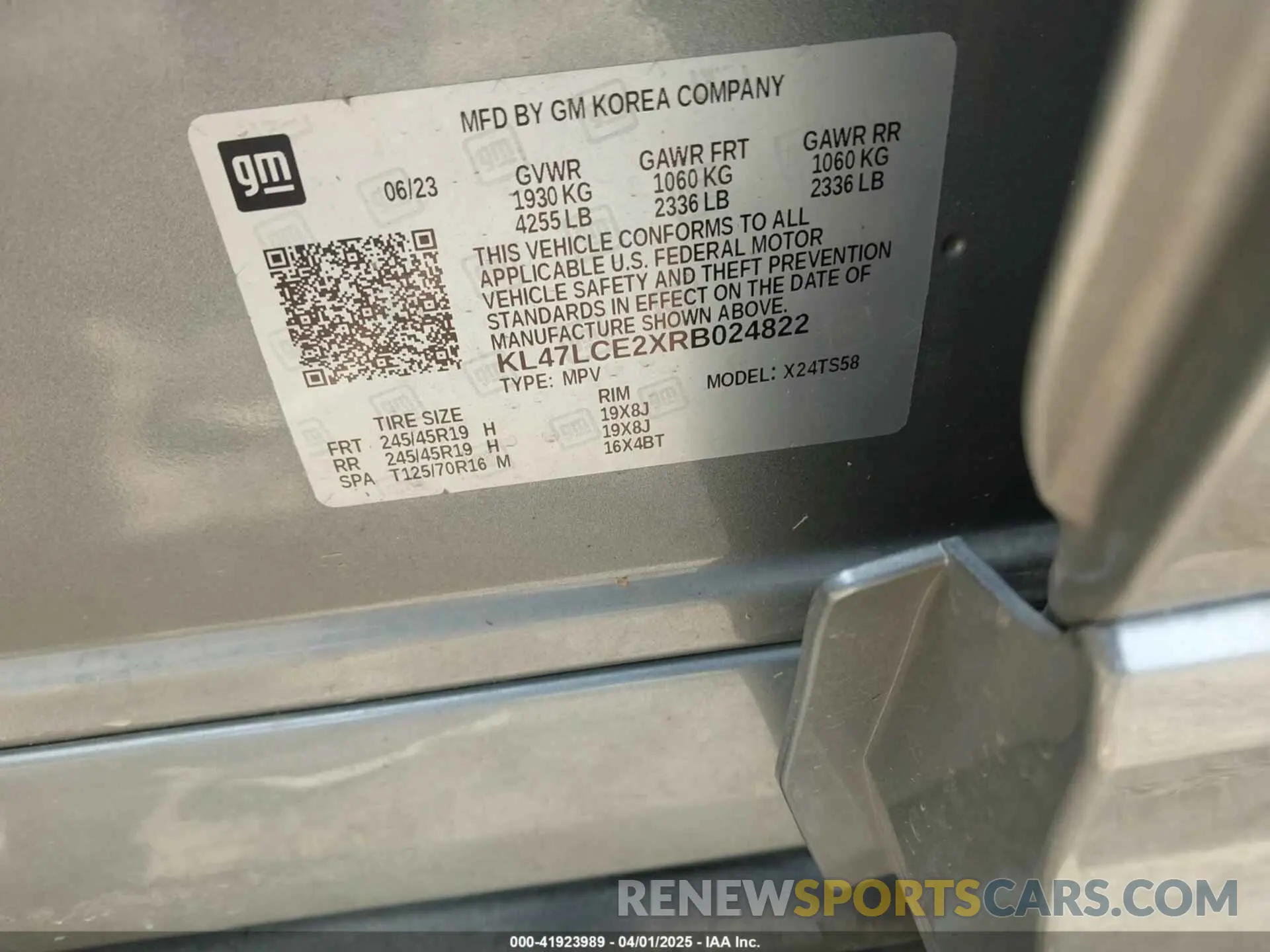 9 fotografías del automóvil dañado KL47LCE2XRB024822 BUICK ENVISTA 2024