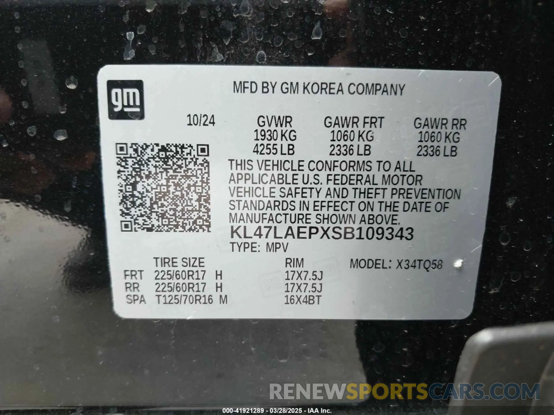 9 fotografías del automóvil dañado KL47LAEPXSB109343 BUICK ENVISTA 2025