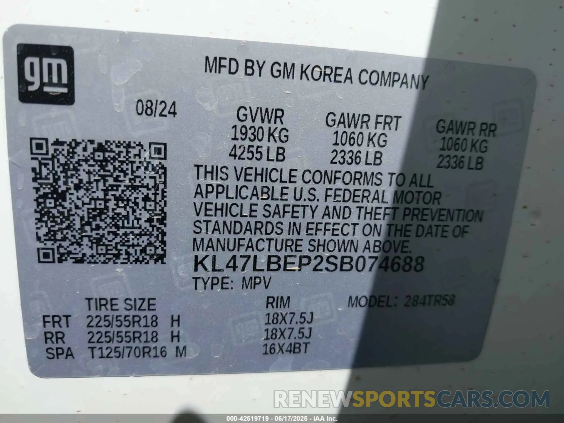 9 fotografías del automóvil dañado KL47LBEP2SB074688 BUICK ENVISTA 2025