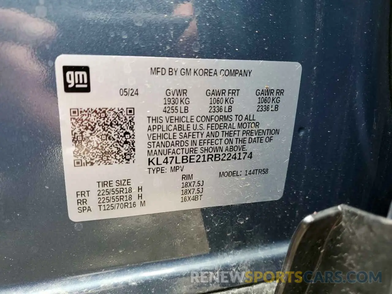 12 fotografías del automóvil dañado KL47LBE21RB224174 BUICK ENVISTA SP 2024
