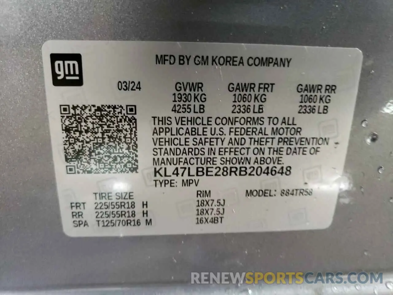 13 fotografías del automóvil dañado KL47LBE28RB204648 BUICK ENVISTA SP 2024