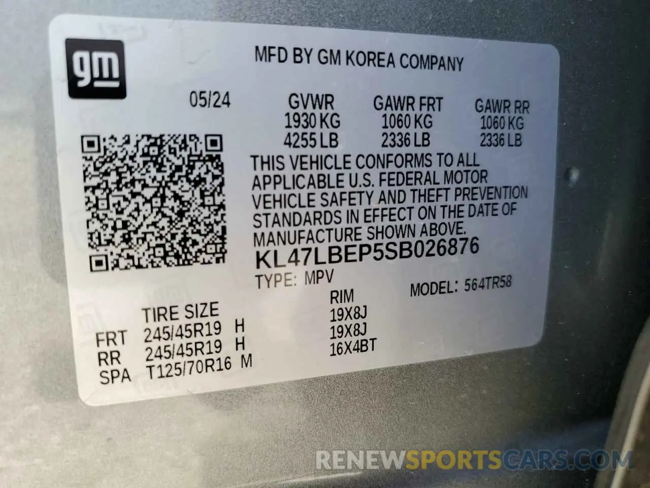 13 fotografías del automóvil dañado KL47LBEP5SB026876 BUICK ENVISTA SP 2025