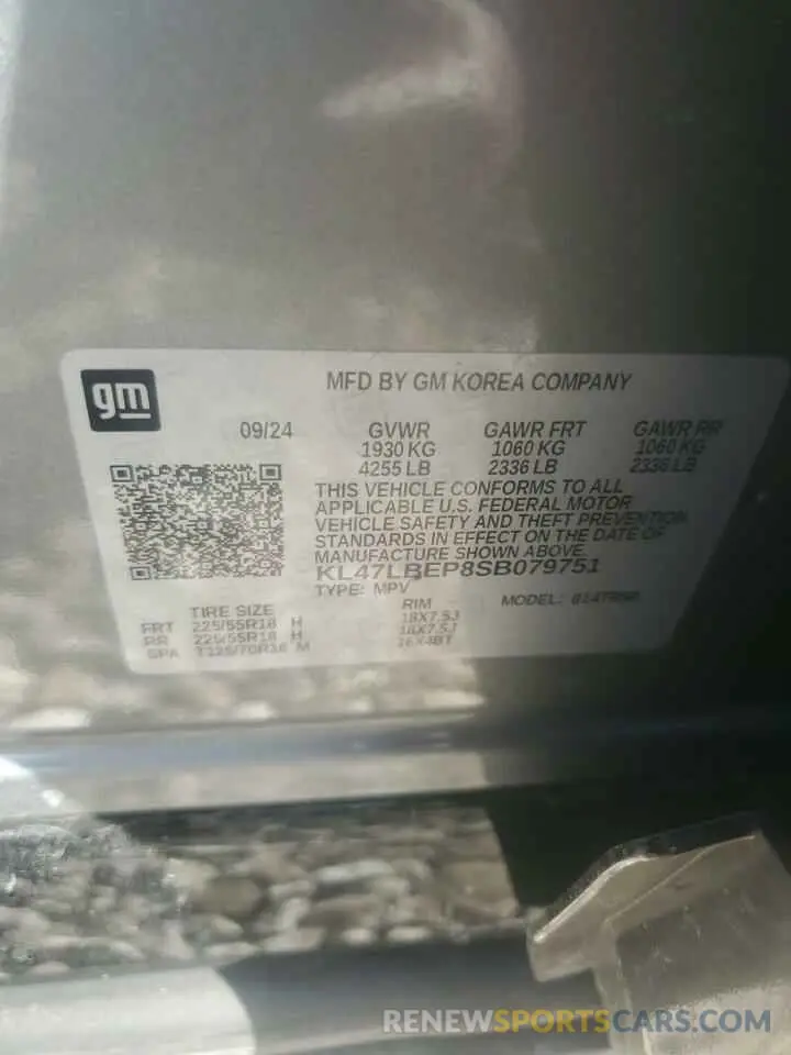 13 fotografías del automóvil dañado KL47LBEP8SB079751 BUICK ENVISTA SP 2025