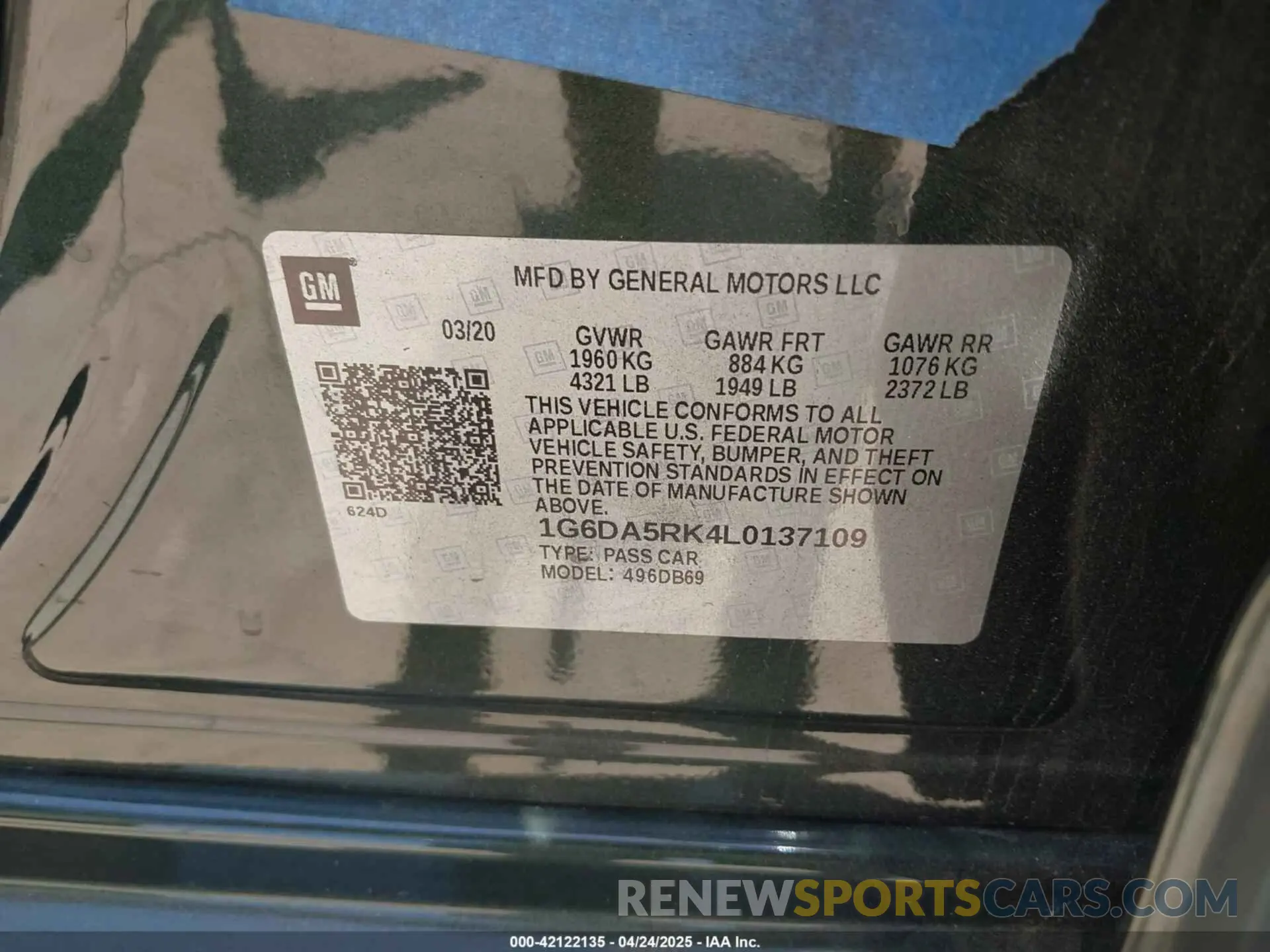 9 fotografías del automóvil dañado 1G6DA5RK4L0137109 CADILLAC CT4 2020