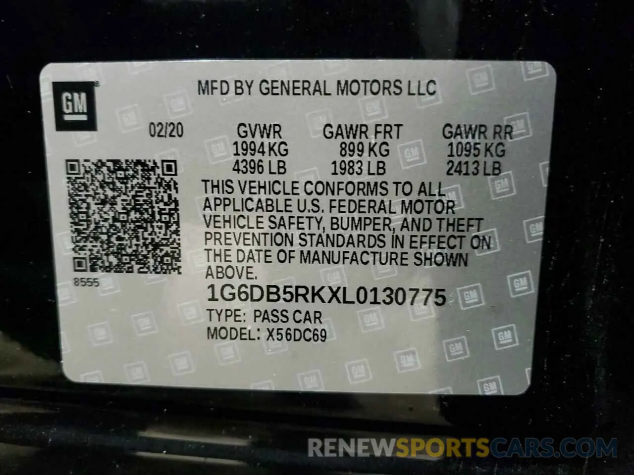 12 fotografías del automóvil dañado 1G6DB5RKXL0130775 CADILLAC CT4 2020