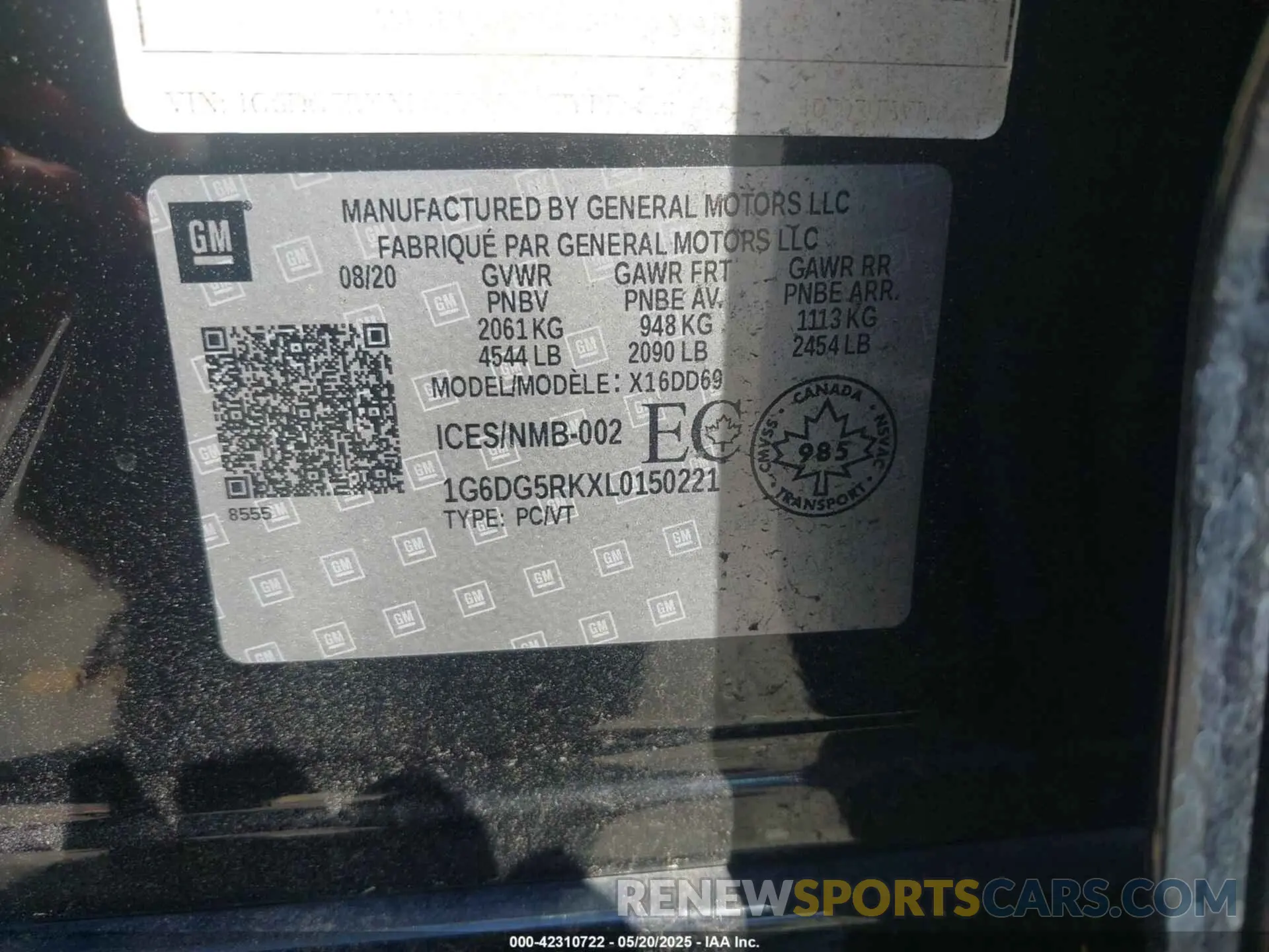 9 fotografías del automóvil dañado 1G6DG5RKXL0150221 CADILLAC CT4 2020