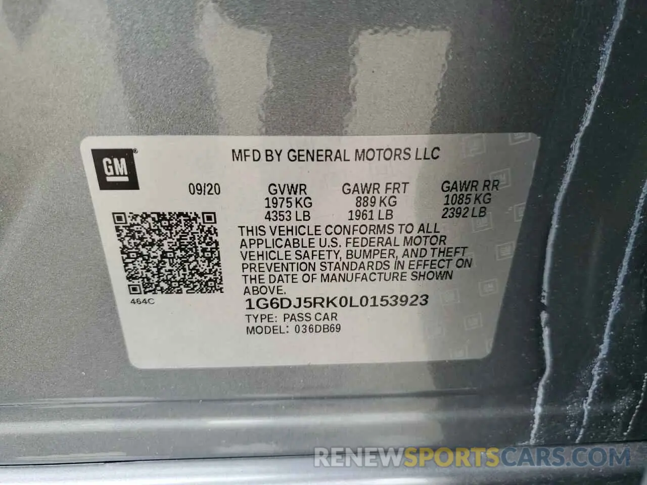 12 fotografías del automóvil dañado 1G6DJ5RK0L0153923 CADILLAC CT4 2020