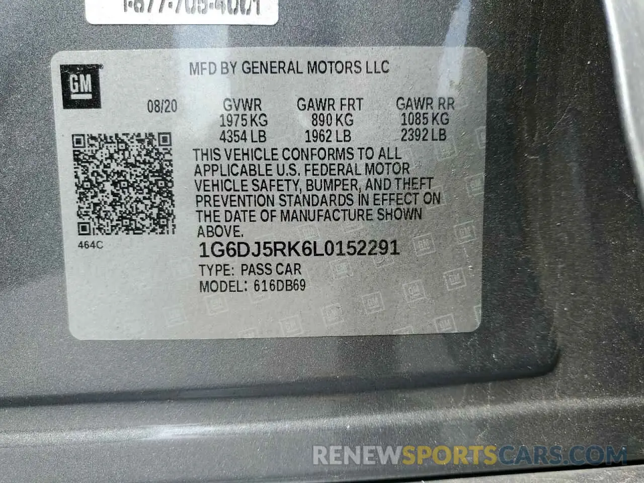 12 fotografías del automóvil dañado 1G6DJ5RK6L0152291 CADILLAC CT4 2020