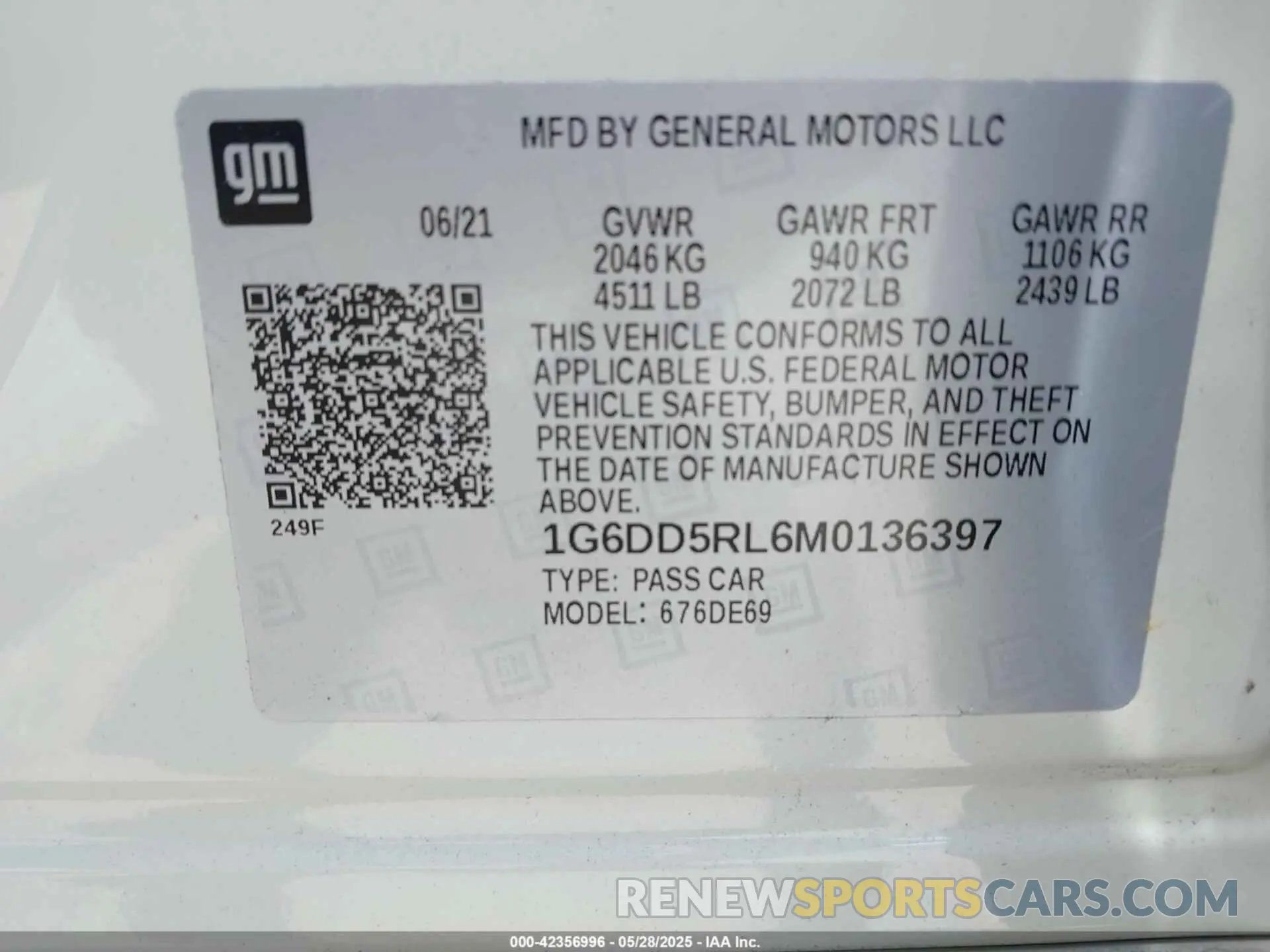 9 fotografías del automóvil dañado 1G6DD5RL6M0136397 CADILLAC CT4 2021