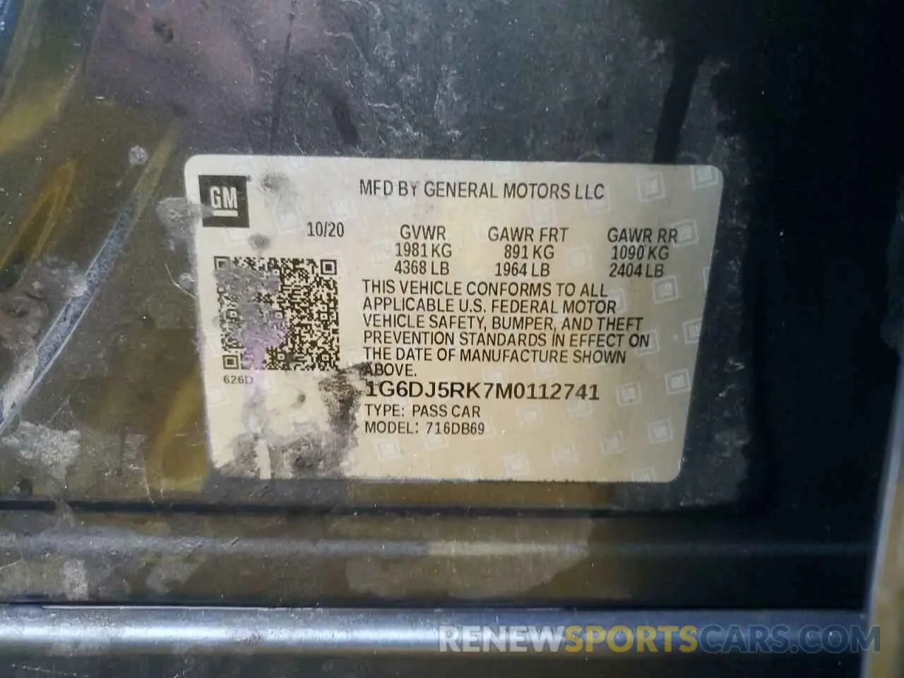 12 fotografías del automóvil dañado 1G6DJ5RK7M0112741 CADILLAC CT4 2021