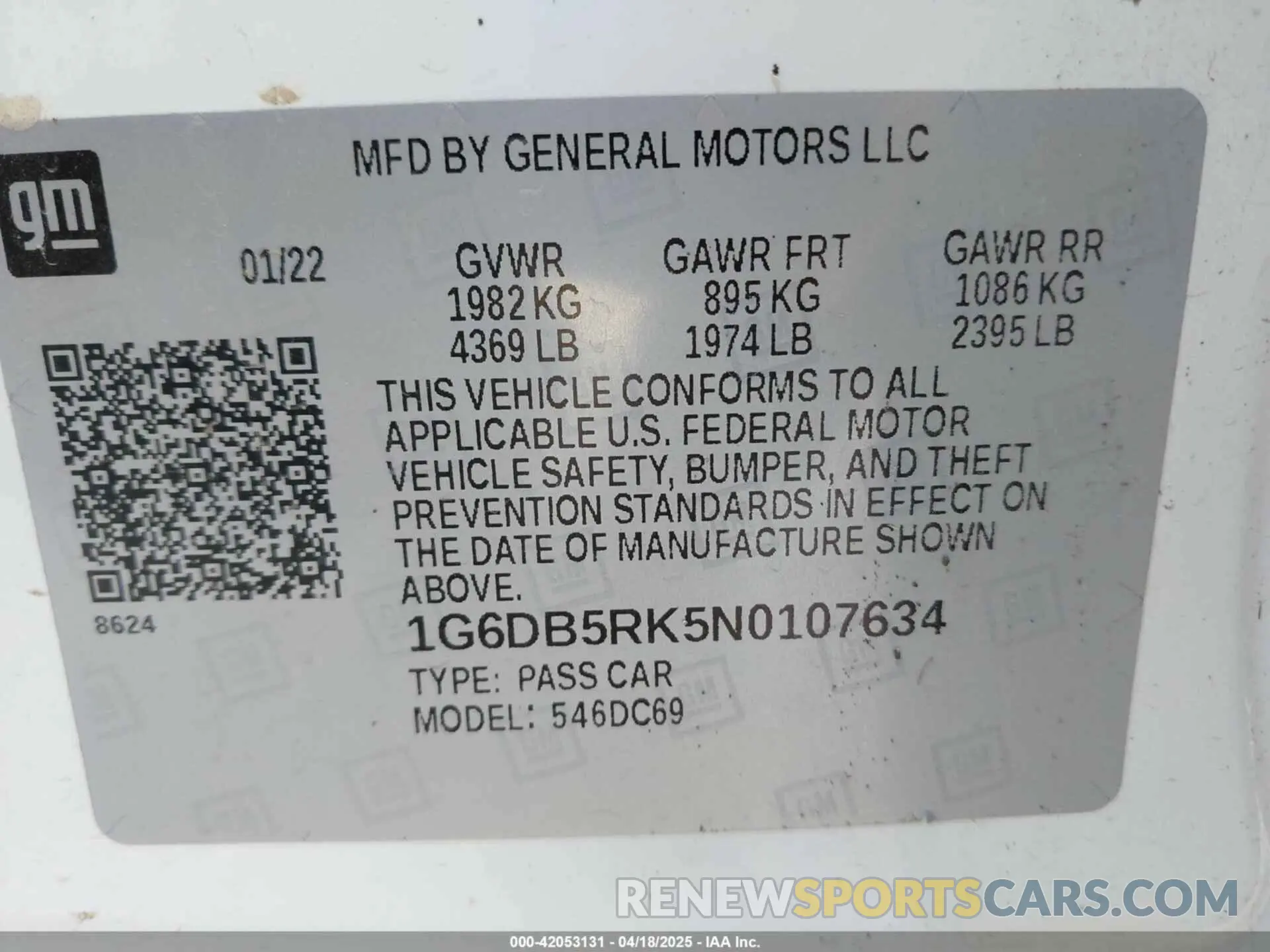 9 fotografías del automóvil dañado 1G6DB5RK5N0107634 CADILLAC CT4 2022