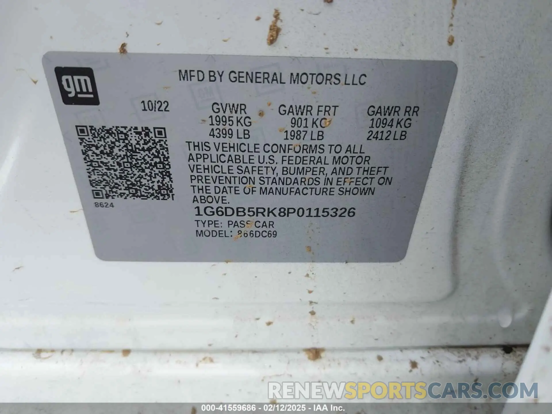 9 fotografías del automóvil dañado 1G6DB5RK8P0115326 CADILLAC CT4 2023