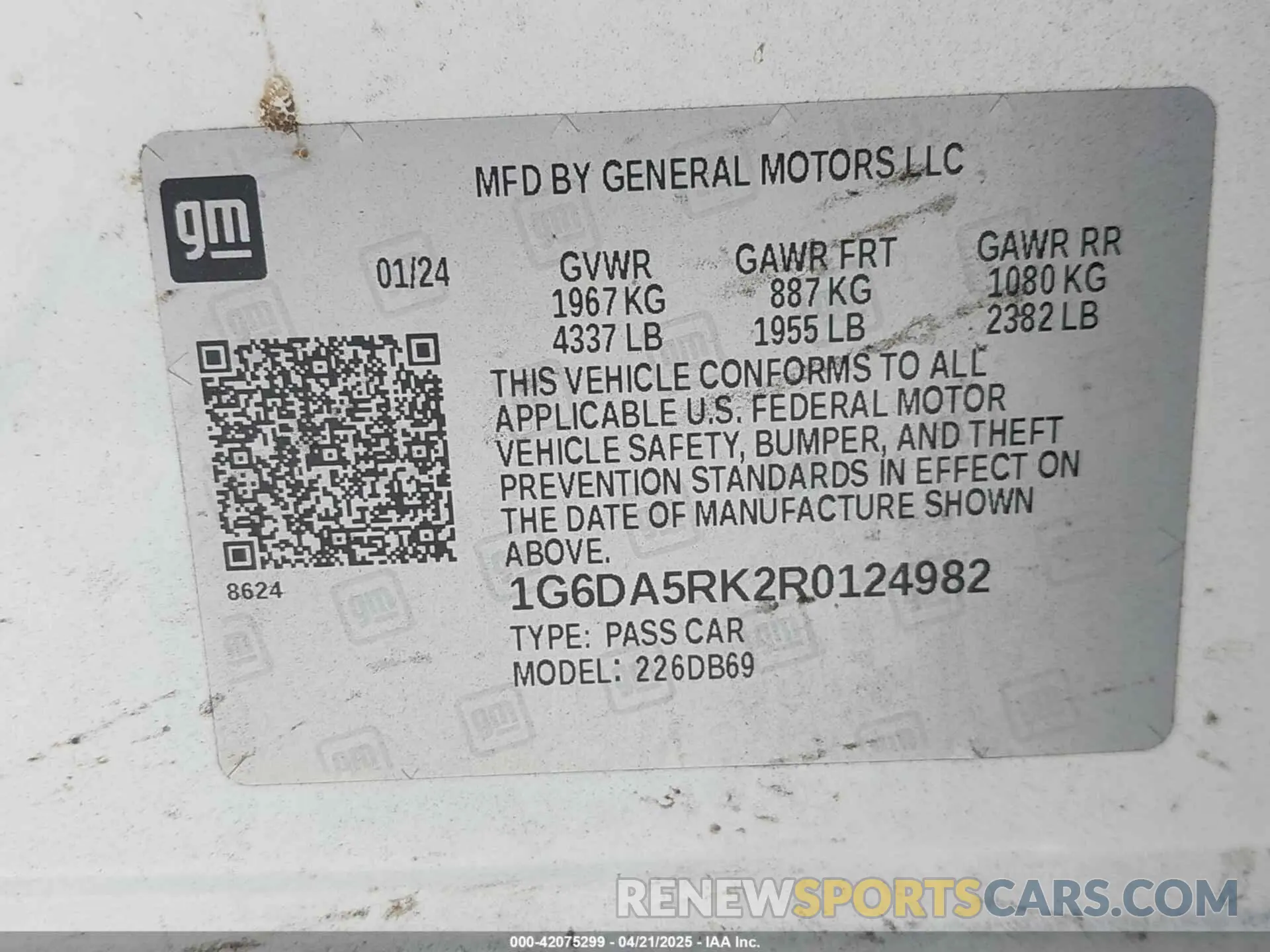 9 fotografías del automóvil dañado 1G6DA5RK2R0124982 CADILLAC CT4 2024