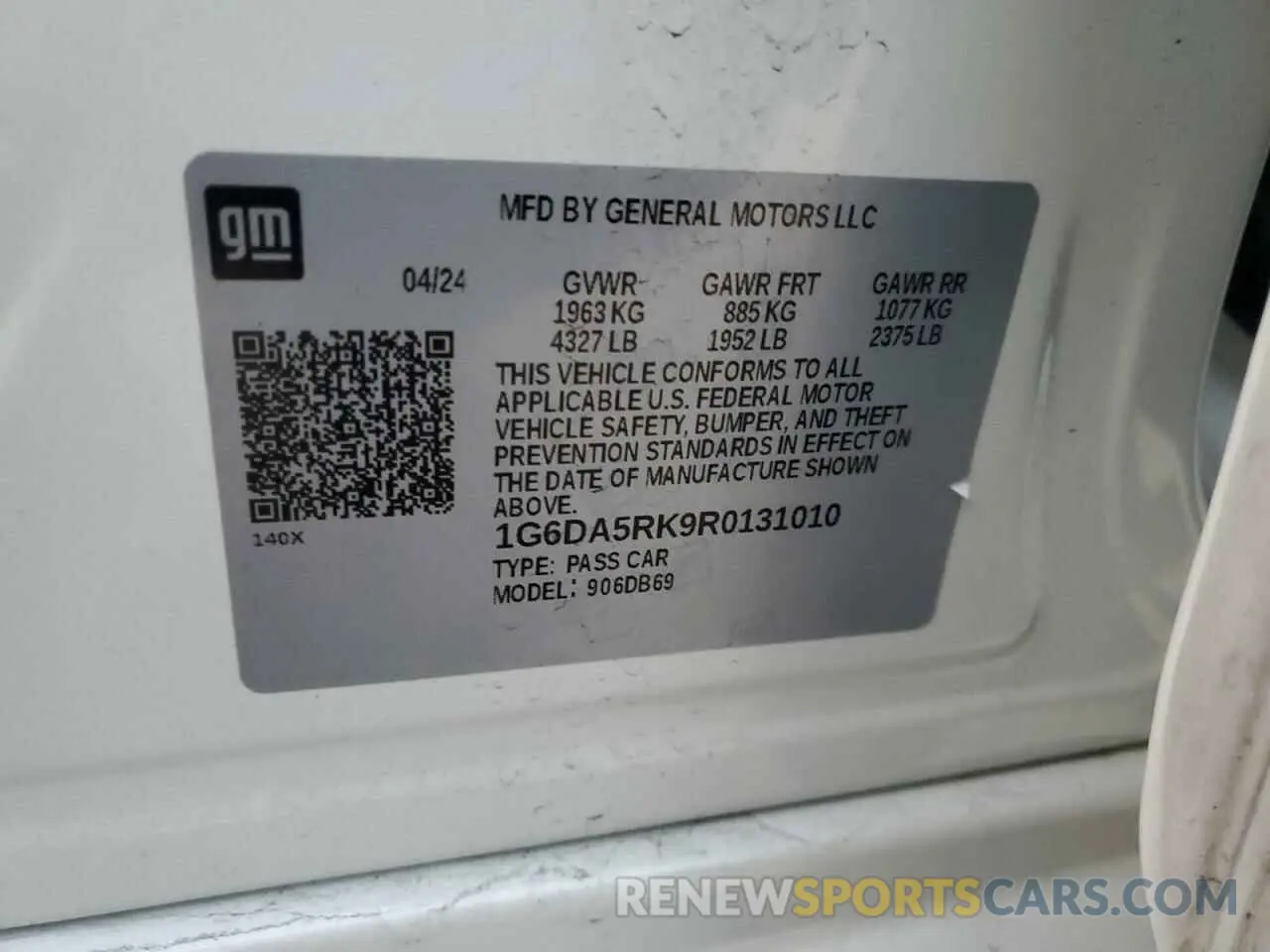 12 fotografías del automóvil dañado 1G6DA5RK9R0131010 CADILLAC CT4 2024