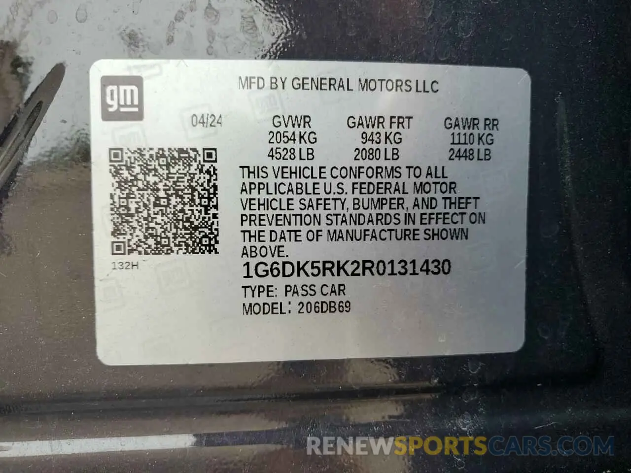 14 fotografías del automóvil dañado 1G6DK5RK2R0131430 CADILLAC CT4 2024