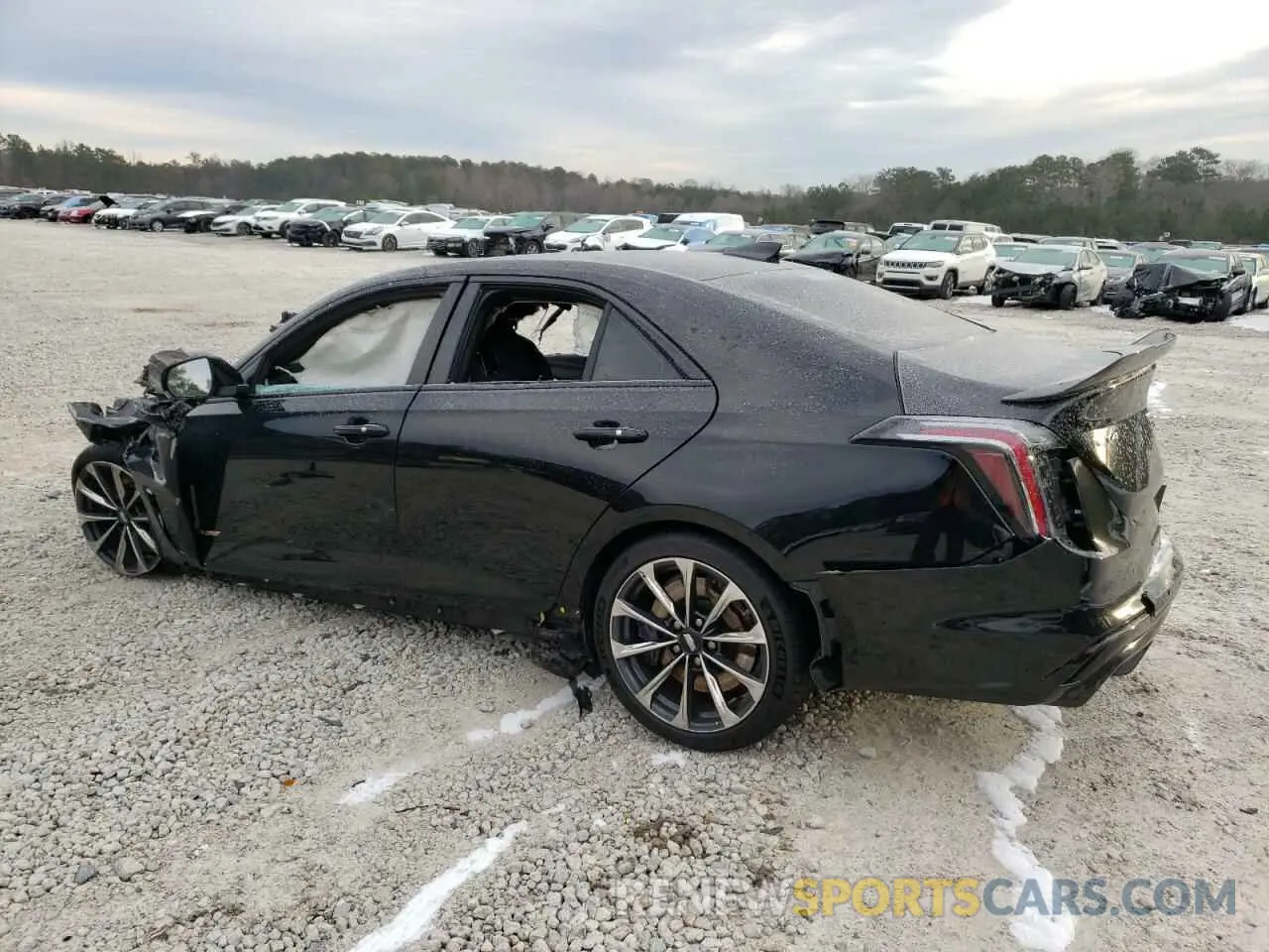 2 fotografías del automóvil dañado 1G6DL5RP5N0210030 CADILLAC CT4-V BLAC 2022