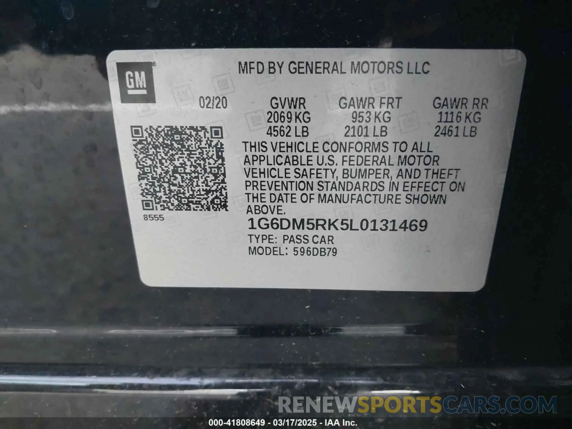 9 fotografías del automóvil dañado 1G6DM5RK5L0131469 CADILLAC CT5 2020