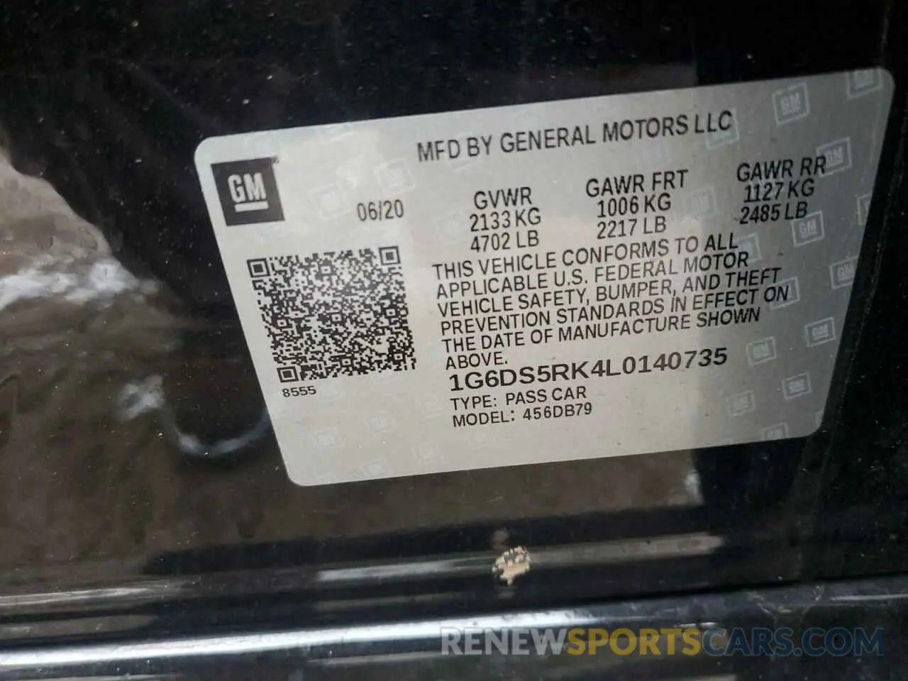 12 fotografías del automóvil dañado 1G6DS5RK4L0140735 CADILLAC CT5 2020